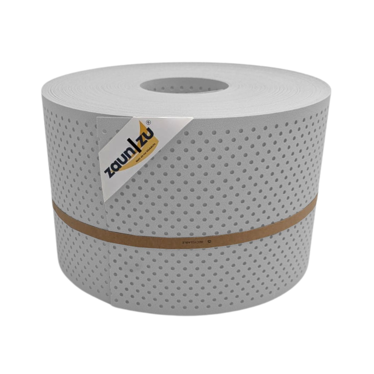 lamas de ocultación zaun|zu PREMIUM Patrón perforado 15% – 50m, Lichtgrau (RAL 7035)