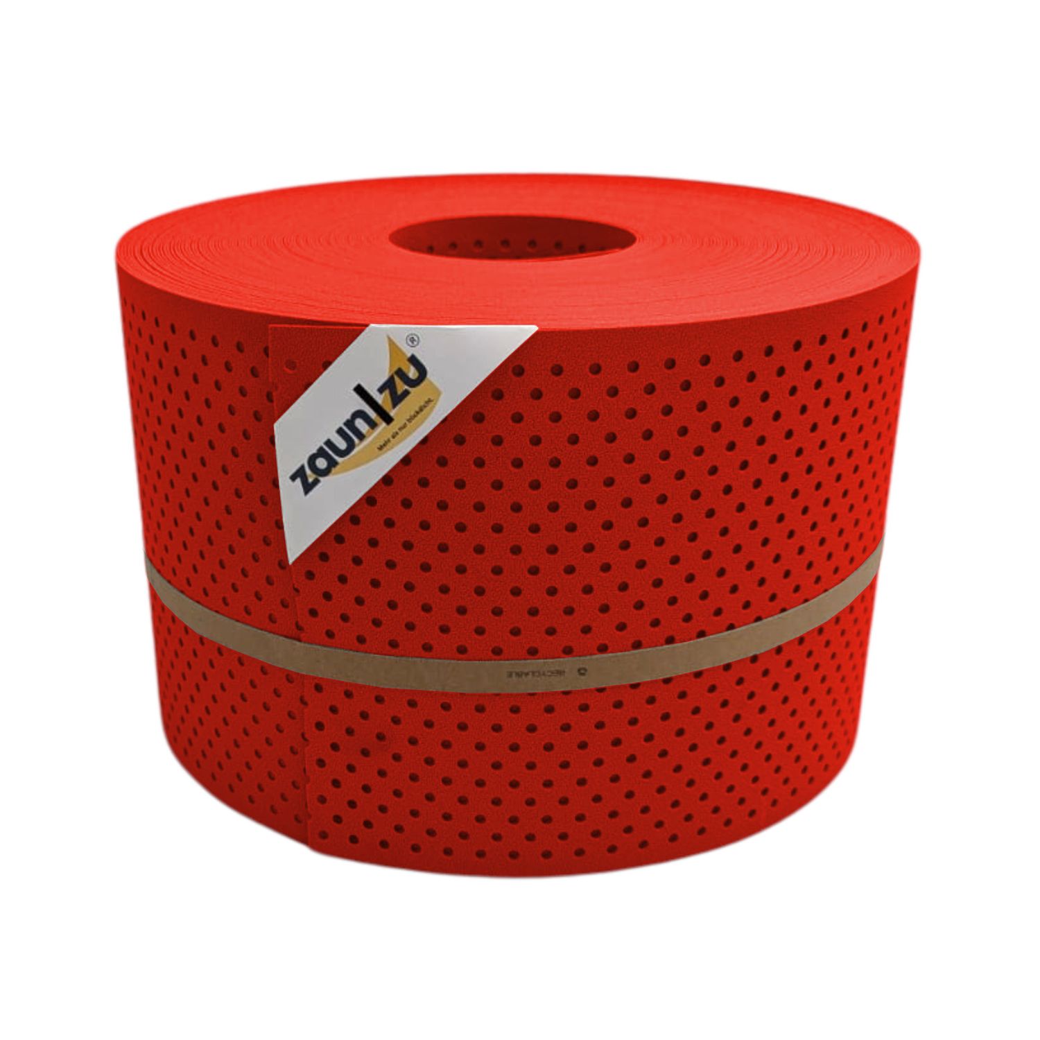 lamelles occultantes zaun|zu PREMIUM Profil perforé de 15 % de trous – 50m, Rouge (RAL 3020)