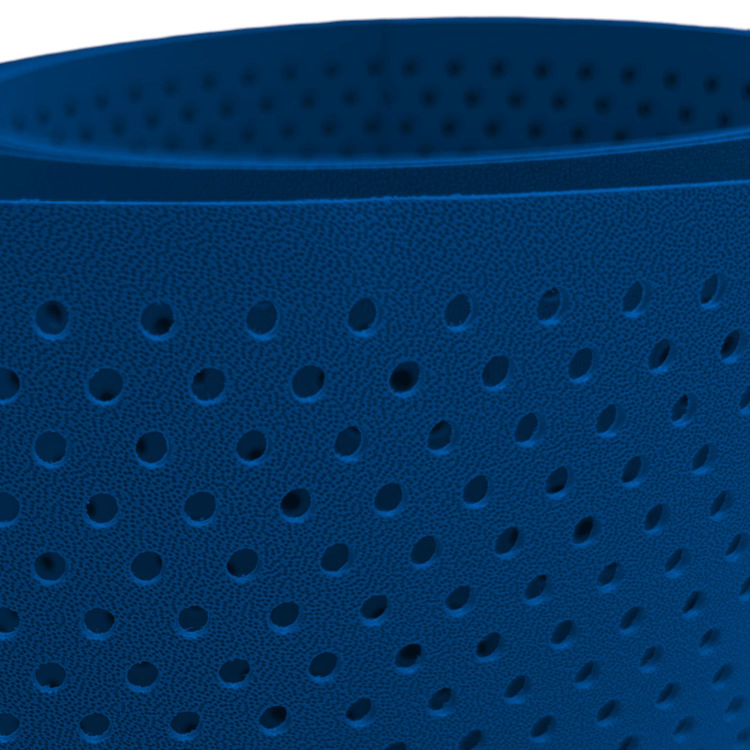 Sichtschutzstreifen zaun|zu PREMIUM gelocht 15% Lochmuster – 255cm, Enzianblau (RAL 5010) – Ansicht 2