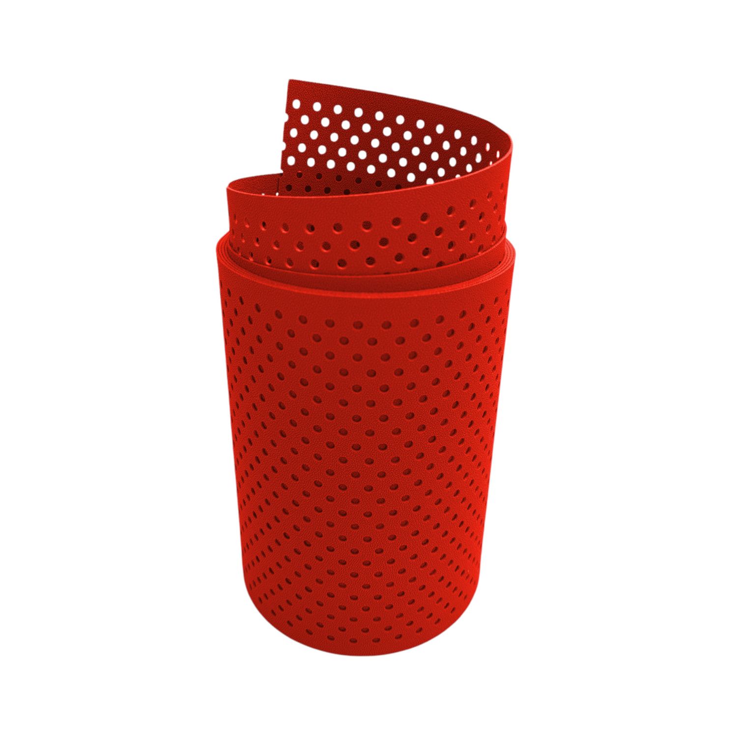 Sichtschutzstreifen zaun|zu PREMIUM gelocht 15% Lochmuster – 255cm, Rot (RAL 3020)