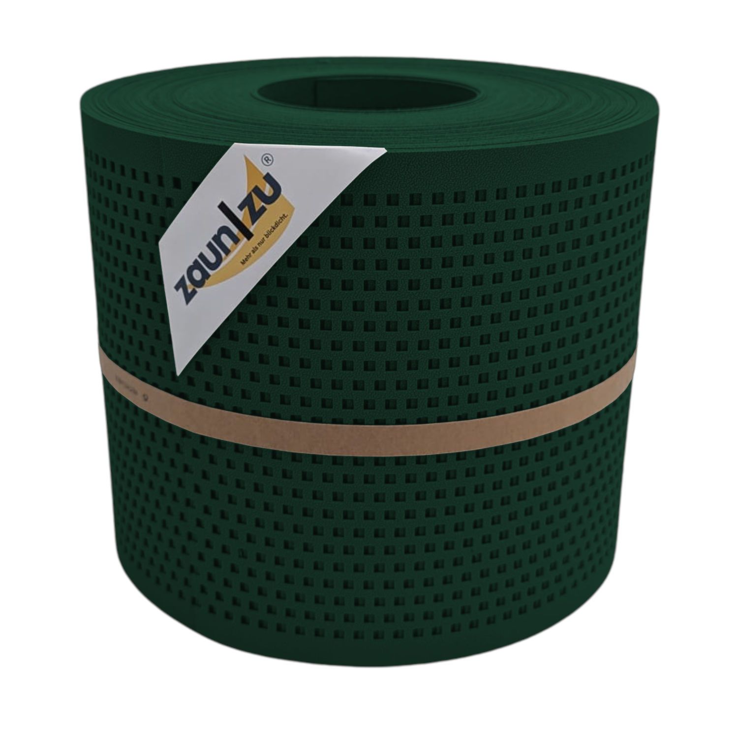 fitas de ocultação zaun|zu PREMIUM Padrão de orifício QUARAT perfurado – 26m, Verde (RAL 6005)
