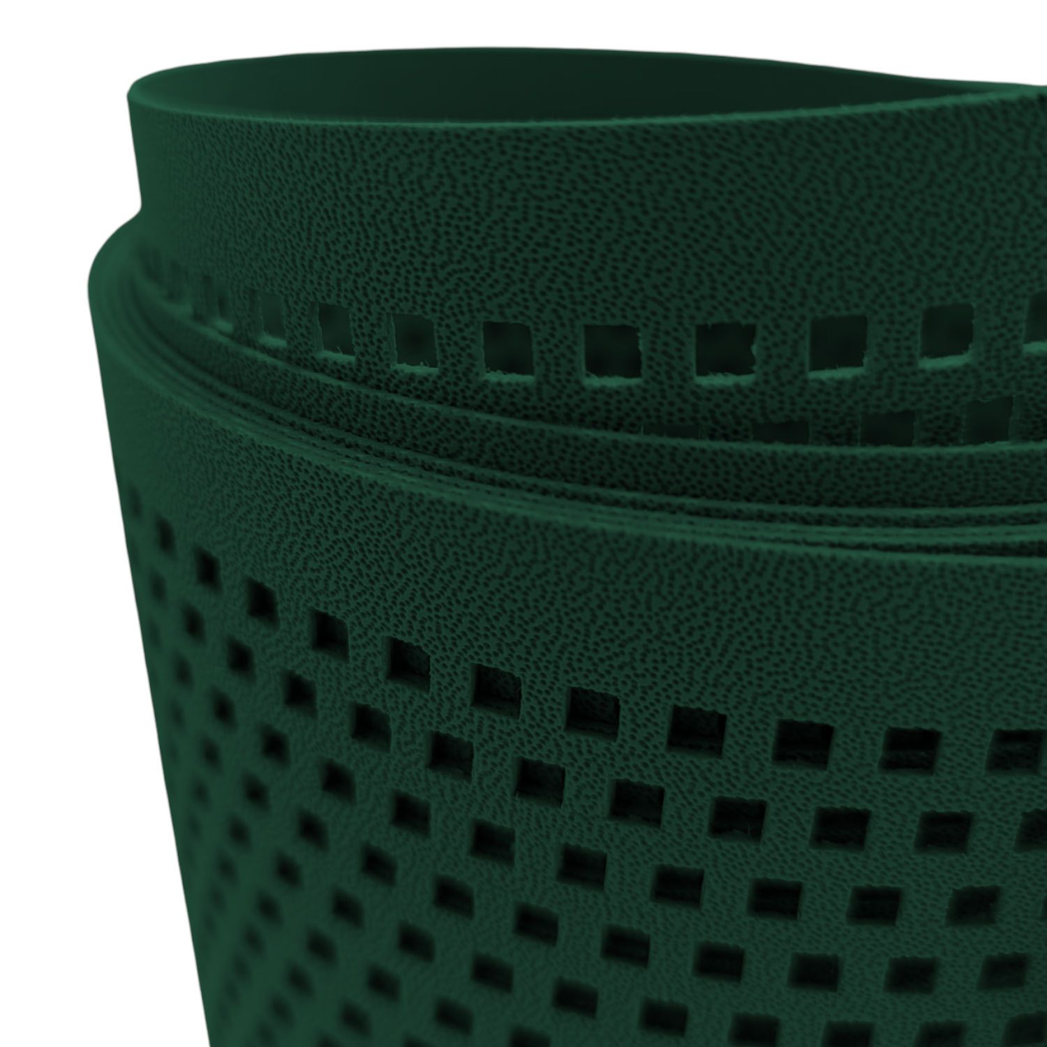 Privacy screen strips zaun|zu PREMIUM Perforated QUADRAT hole pattern – 255cm, Green (RAL 6005) – View 2