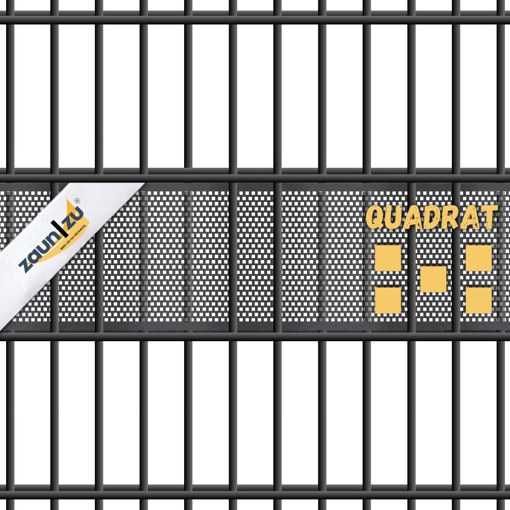 Sichtschutzstreifen zaun|zu PREMIUM gelocht QUADRAT-Lochmuster