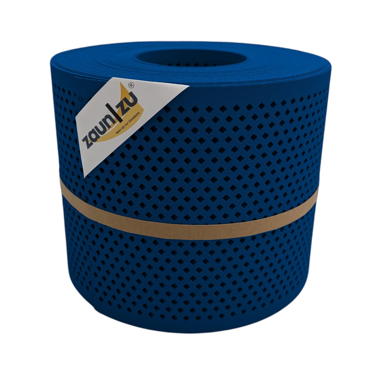 lamelles occultantes zaun|zu PREMIUM Profil de trou DIAMANT perforé – 26m, Enzianblau (RAL 5010)