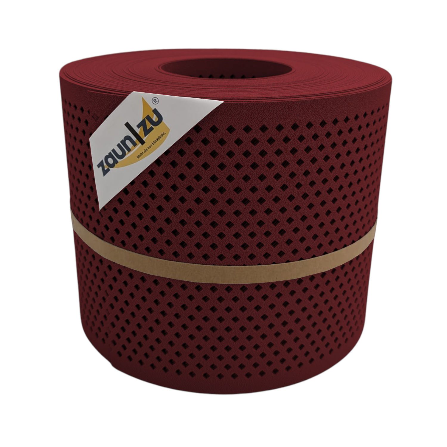 fitas de ocultação zaun|zu PREMIUM Padrão de furos DIAMANT perfurado – 26m, Bordeauxrot (RAL 3011)