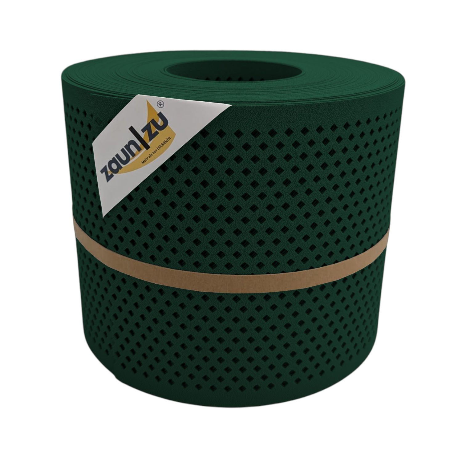 Privacy screen strips zaun|zu PREMIUM Perforated DIAMANT hole pattern – 26m, Green (RAL 6005)