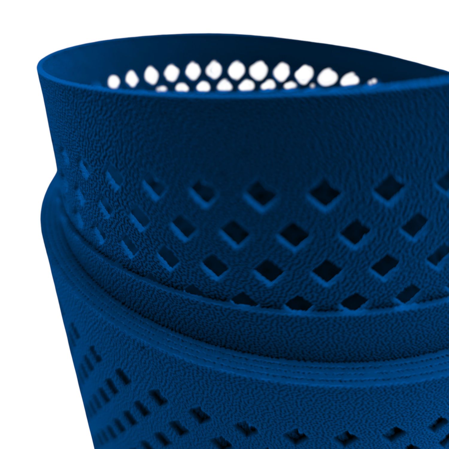 lamelles occultantes zaun|zu PREMIUM Profil de trou DIAMANT perforé – 26m, Enzianblau (RAL 5010) – Affichage 2