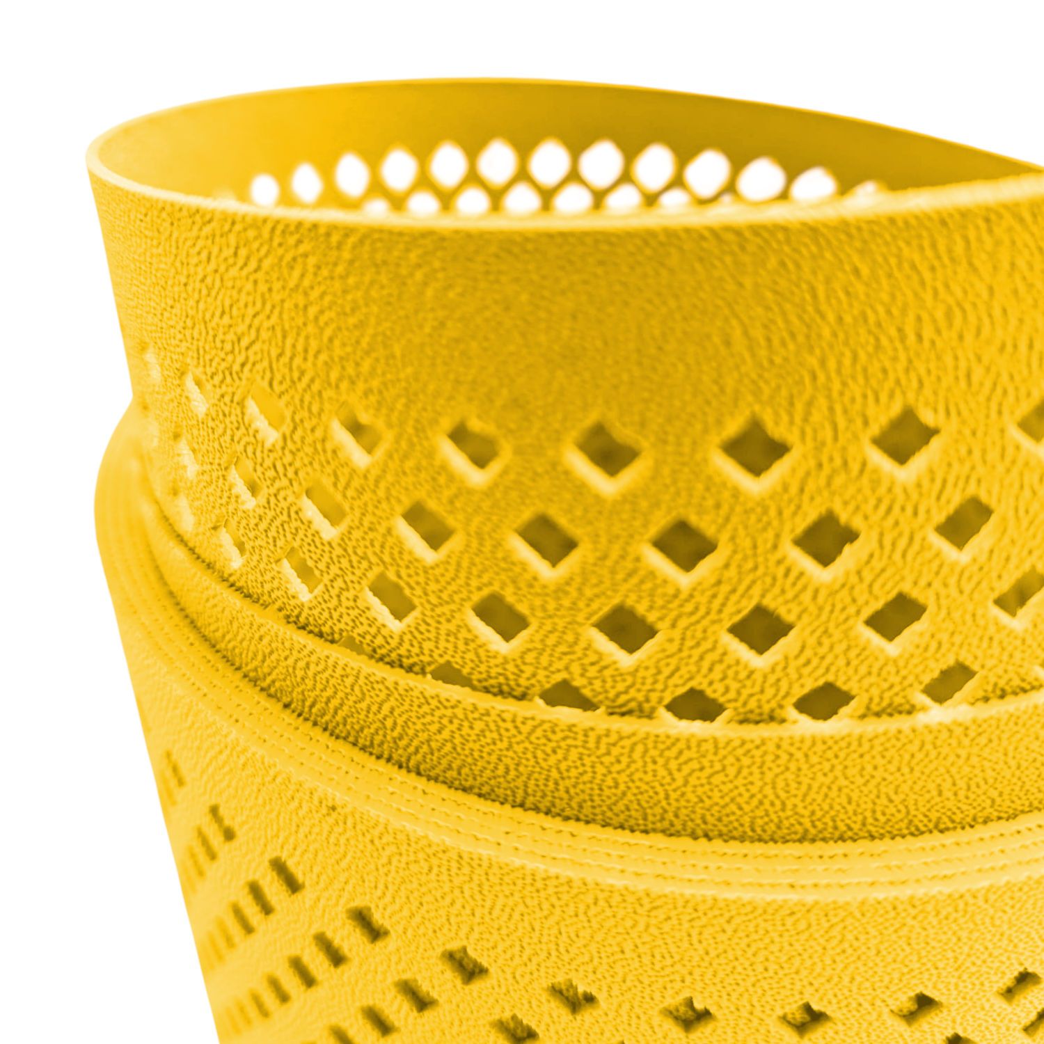 lamelles occultantes zaun|zu PREMIUM Profil de trou DIAMANT perforé – 50m, Jaune (RAL 1018) – Affichage 2