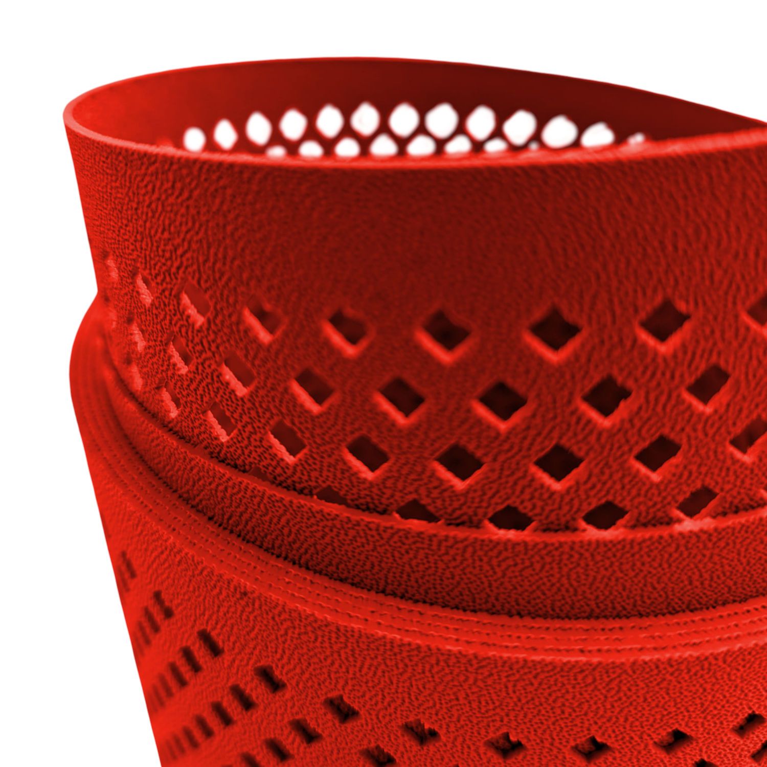 lamelles occultantes zaun|zu PREMIUM Profil de trou DIAMANT perforé – 255cm, Rouge (RAL 3020) – Affichage 2
