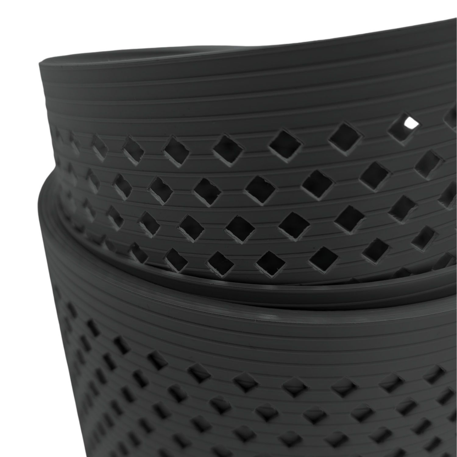zichtstroken zaun|zu® RILLE GELOCHT Diamant patroon voor het hek – 255cm, Antraciet (RAL 7016) – Beeld 2