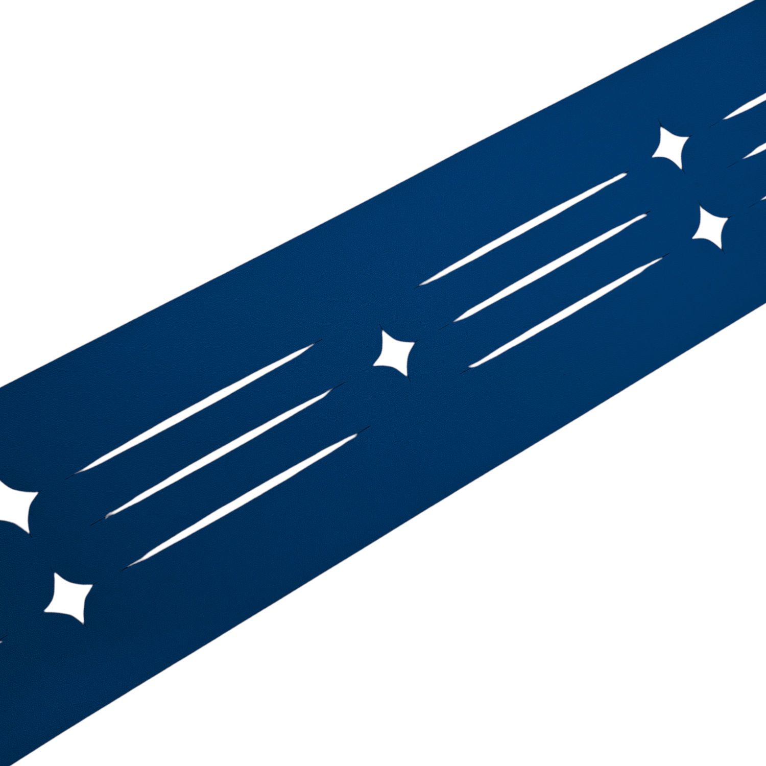 zaun|zu PREMIUM Decorazione Starline: striscia di recinzione con motivo laser per recinzione in rete a due fili – 2,55 m, Enzianblau 2, 55m