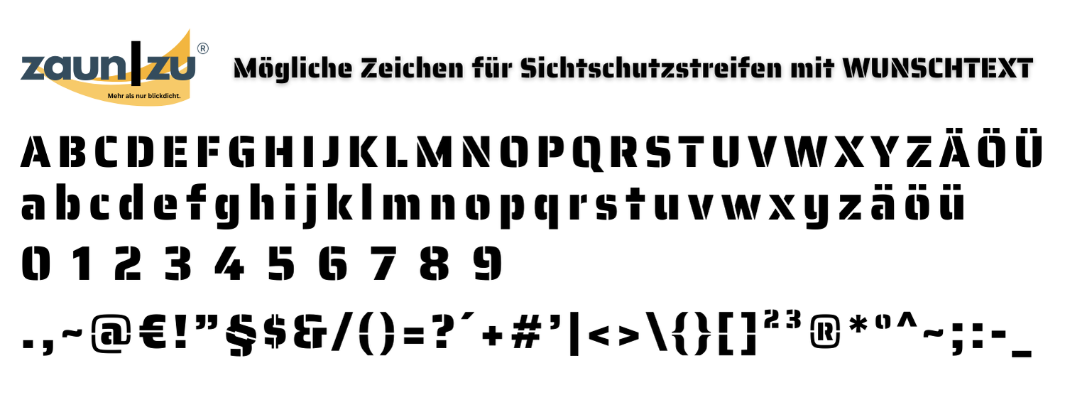 Sichtschutzstreifen mit Laserschrift: WUNSCHTEXT – Ansicht 2