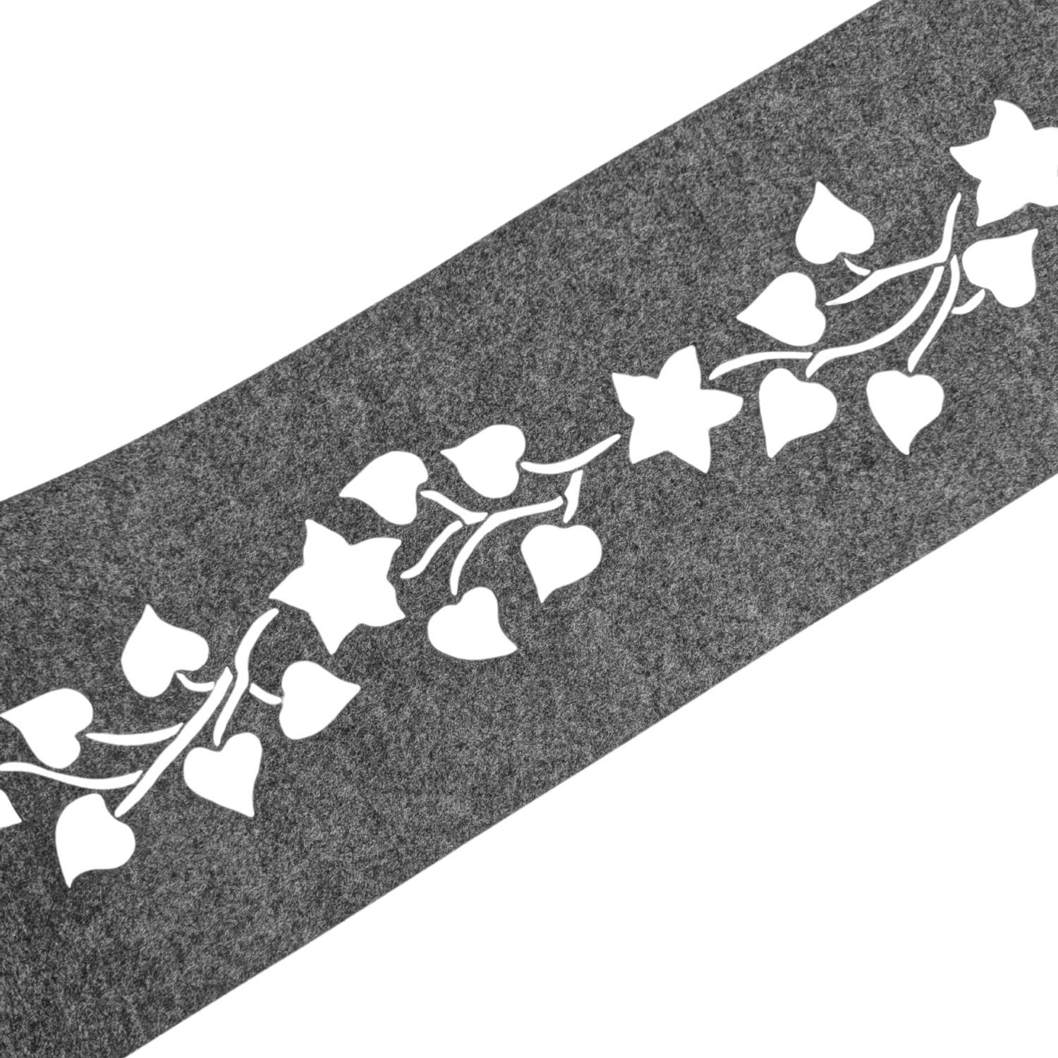 zaun|zu Design Nonwoven Decor Floral #2: privacy strip with laser pattern for twin-wire mesh fence – Laser Privacy screen strips – View 2