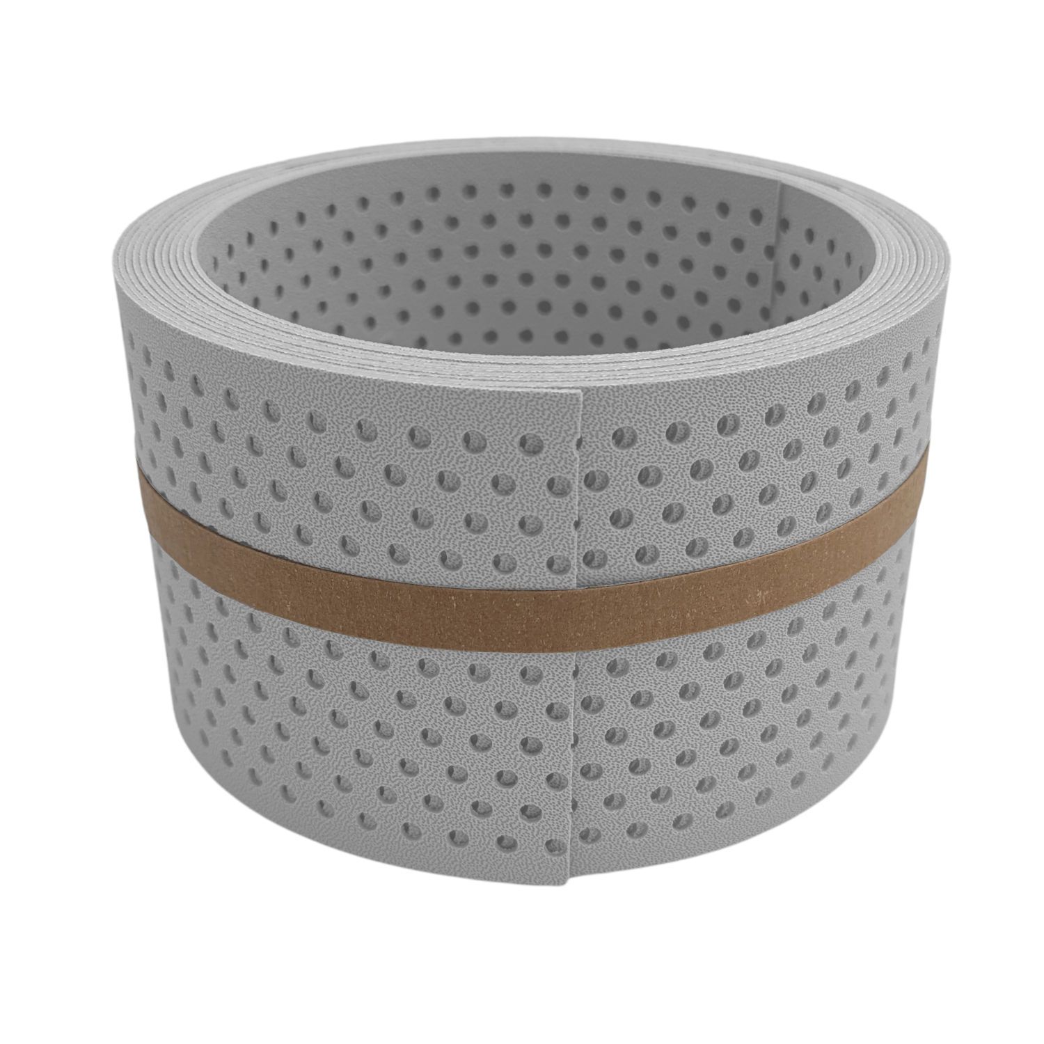 lamelles occultantes zaun|zu® PREMIUM HALBE perforés Set bandes individuelles 2,55 m pour la clôture – Lichtgrau (RAL 7035)
