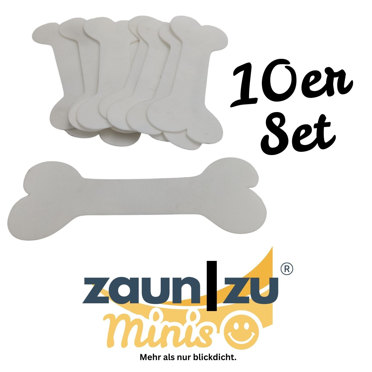zaun|zu Minis - Hundeknochen 10er Pack Deko-Element für Doppelstabmattenzäune – 14 cm – Ansicht 2