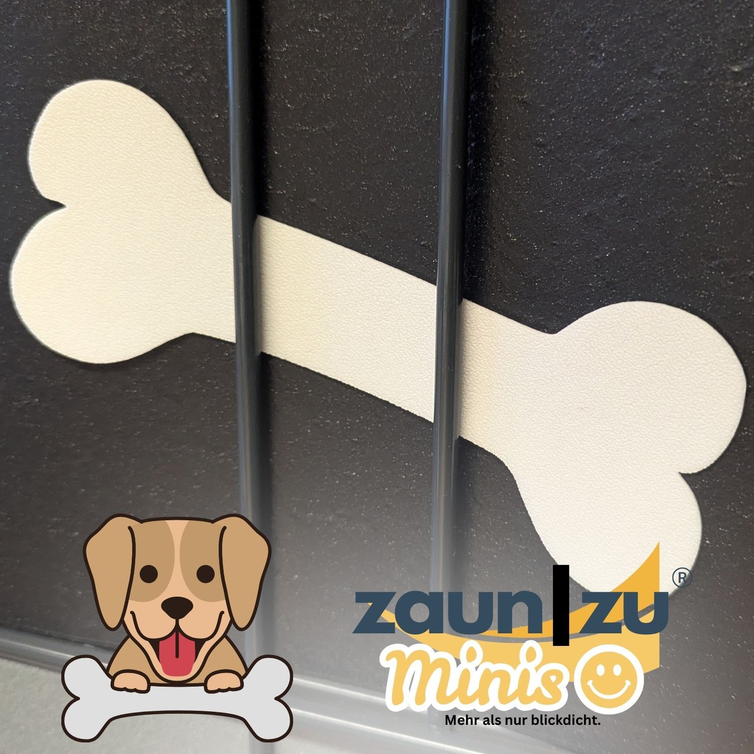 zaun|zu Minis - Hundeknochen 10er Pack Deko-Element für Doppelstabmattenzäune – 14 cm – Ansicht 6