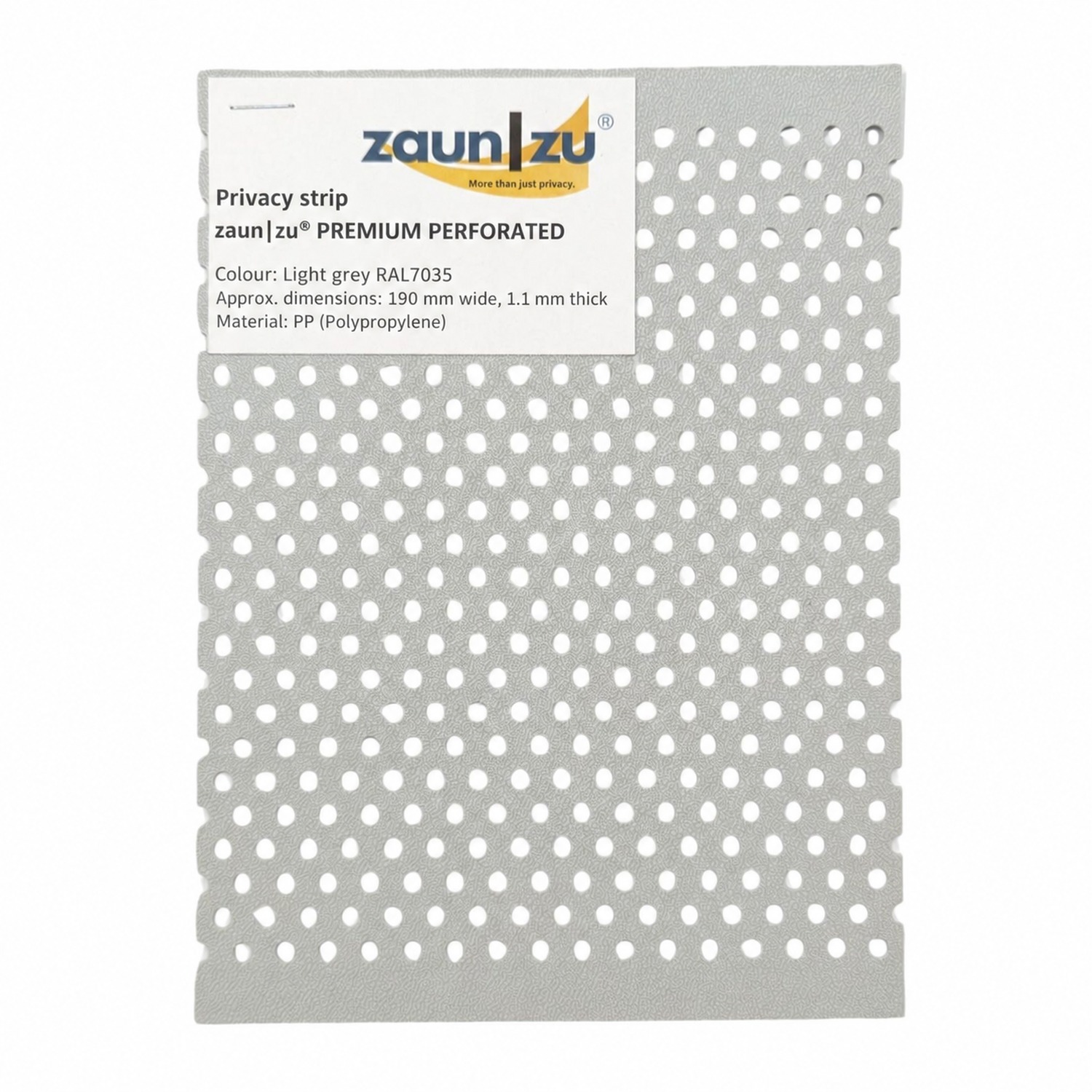 privacy screen strips zaun|zu® PREMIUM GELOCHT pattern to try out before buying – 14,0 cm – View 11