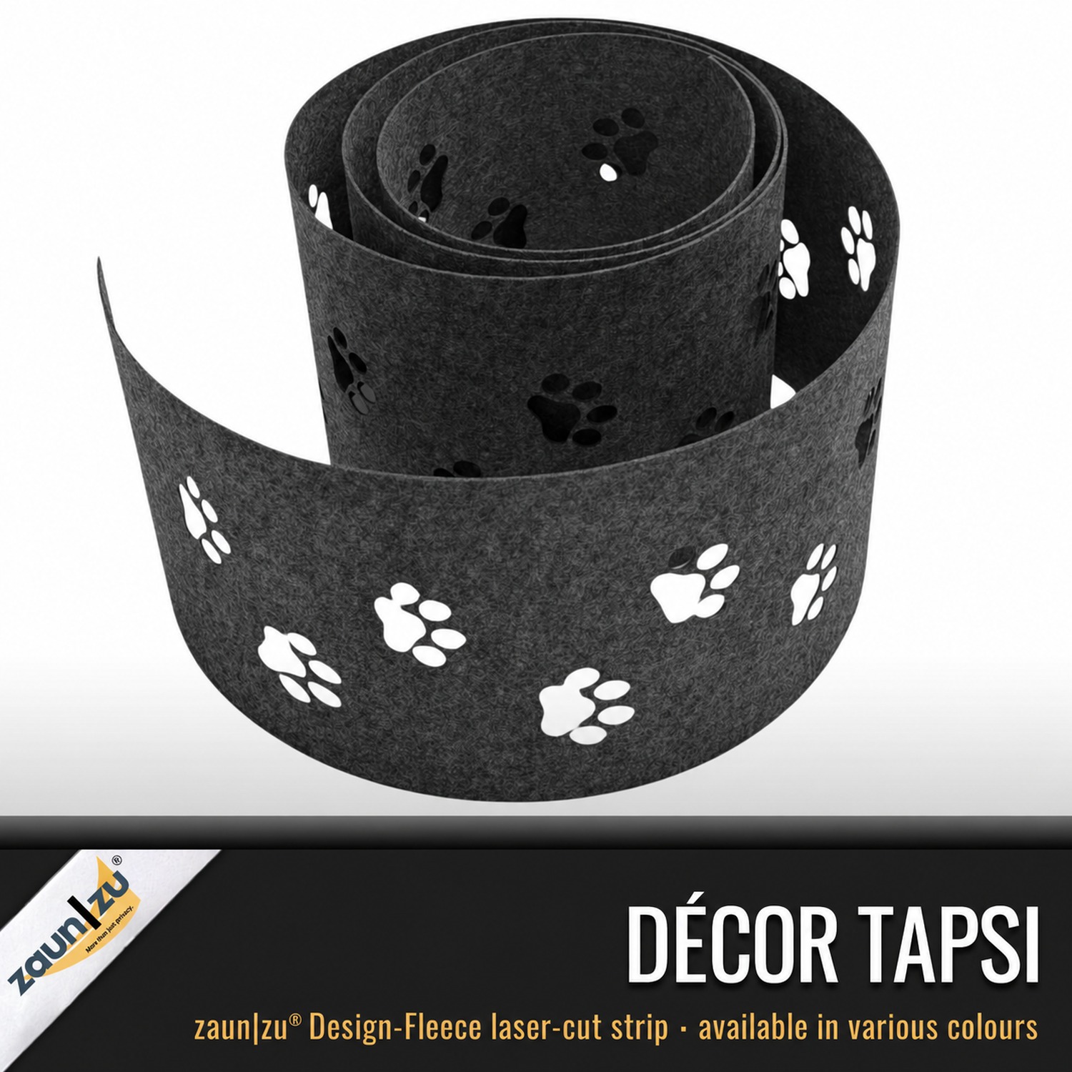 zaun|zu Design fleece Decor Tapsi: privacy screen strips with laser pattern for double-wire mesh fences – View 2