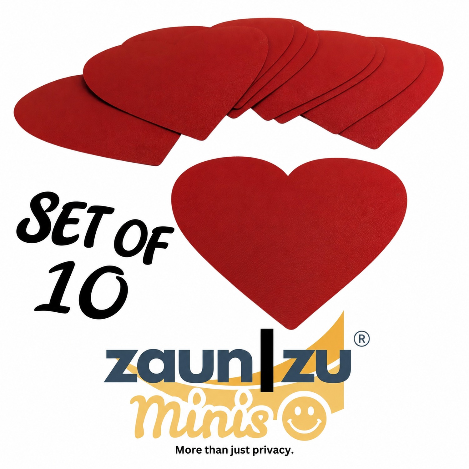 zaun|zu Minis - Hearts 10 pack decorative element for twin-wire mesh fences – 14 cm – View 4