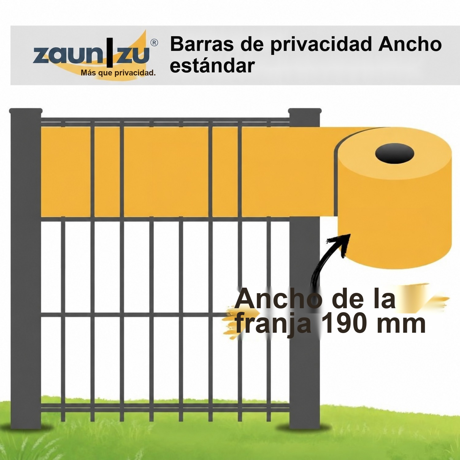 lamas de ocultación zaun|zu Rollo de diseño de 35m para la valla de malla de dos hilos – 35,0 m – Ver 2