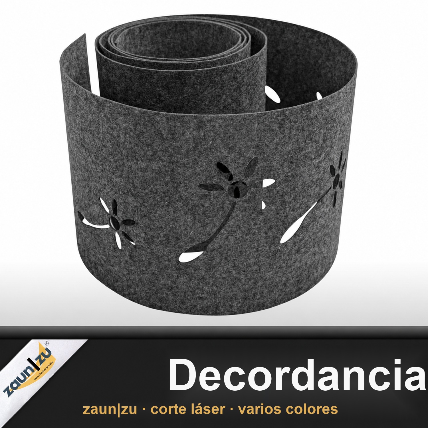 zaun|zu Diseño decoración no tejida Pusteblume: tira de privacidad con patrón láser para malla de alambre doble – Ver 2