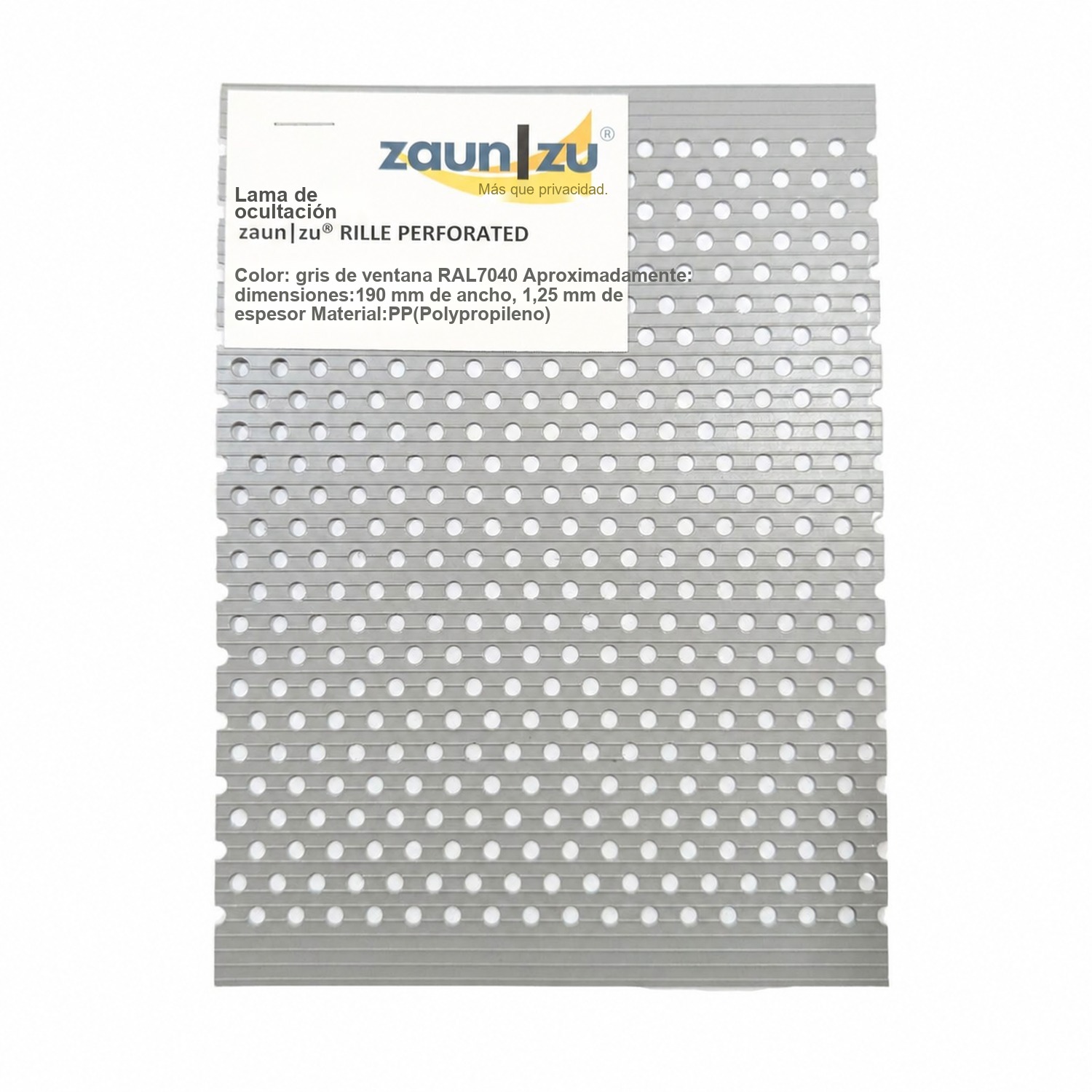 lamas de ocultación zaun|zu® RILLE GELOCHT patrón para probar antes de comprar – 14,0 cm – Ver 7