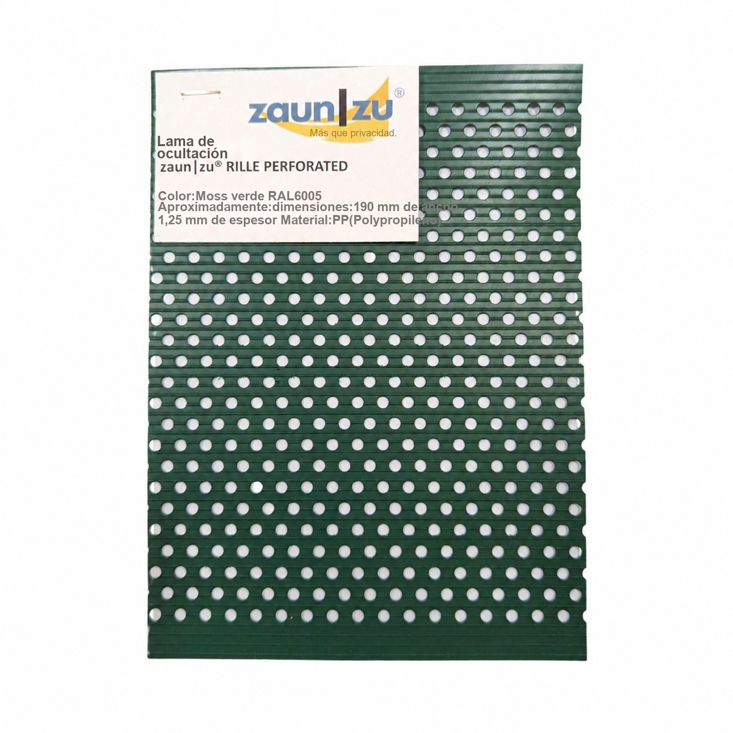 lamas de ocultación zaun|zu® RILLE GELOCHT patrón para probar antes de comprar – 14,0 cm – Ver 9