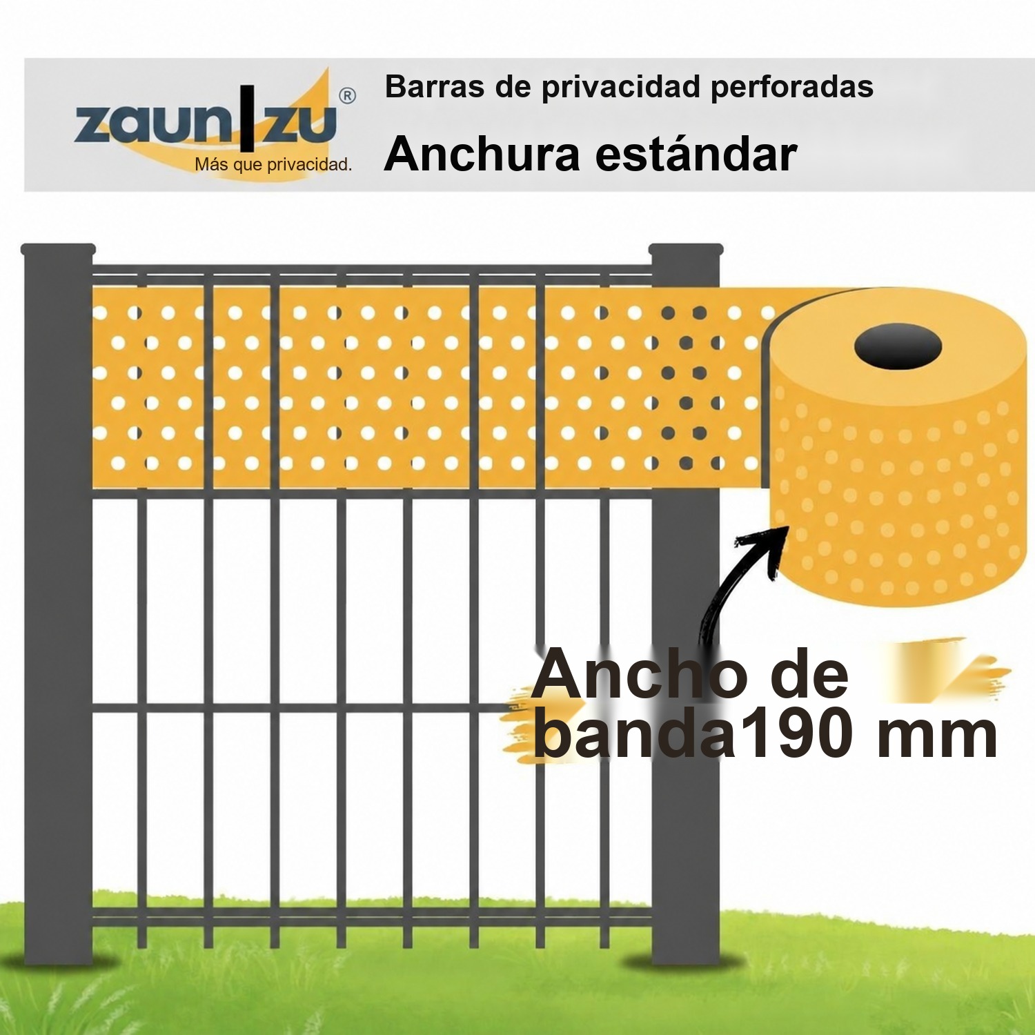lamas de ocultación zaun|zu® RILLE GELOCHT patrón para probar antes de comprar – 14,0 cm – Ver 2