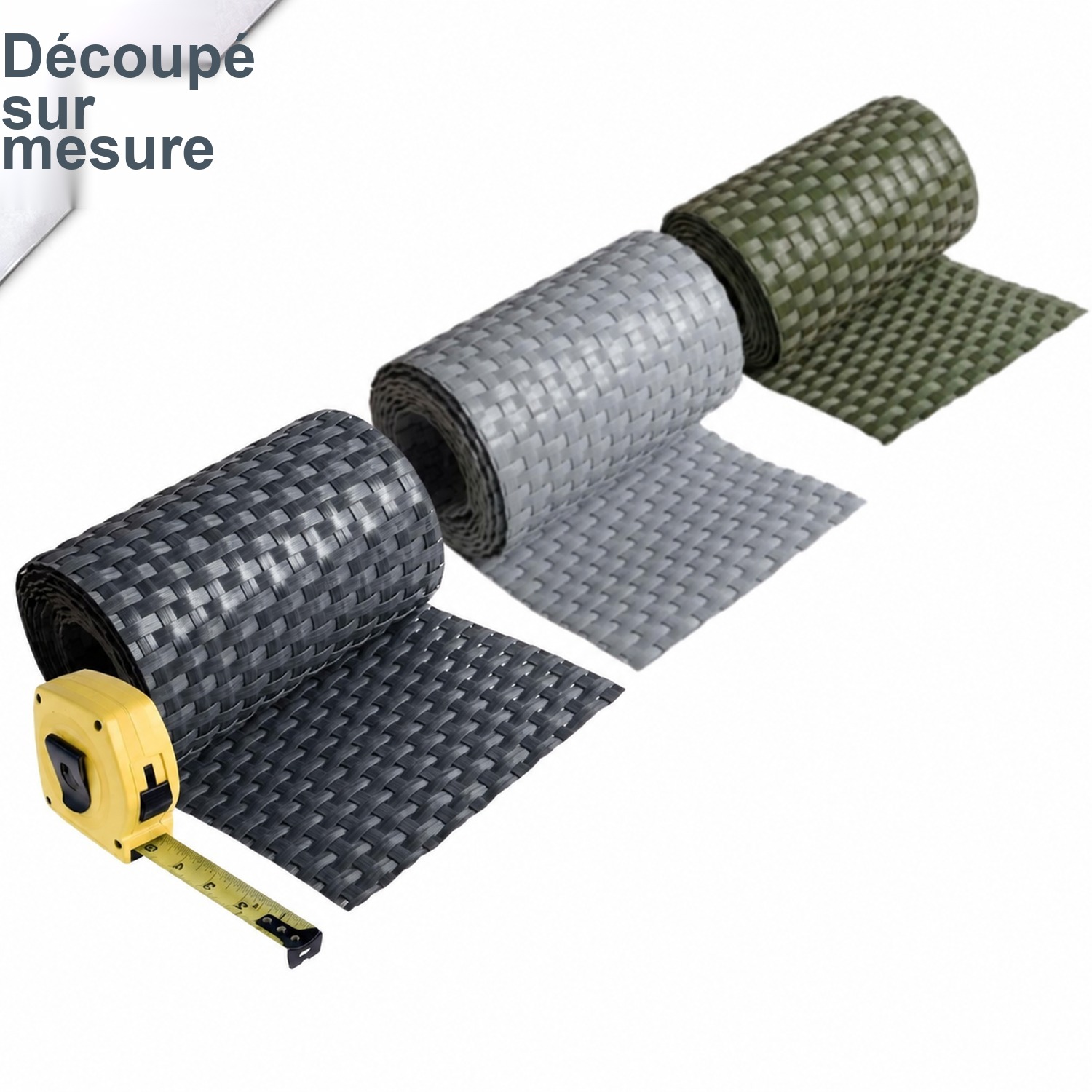 lamelles occultantes zaun|zu RATTAN bande taillée sur mesure pour la clôture – 1,0 m