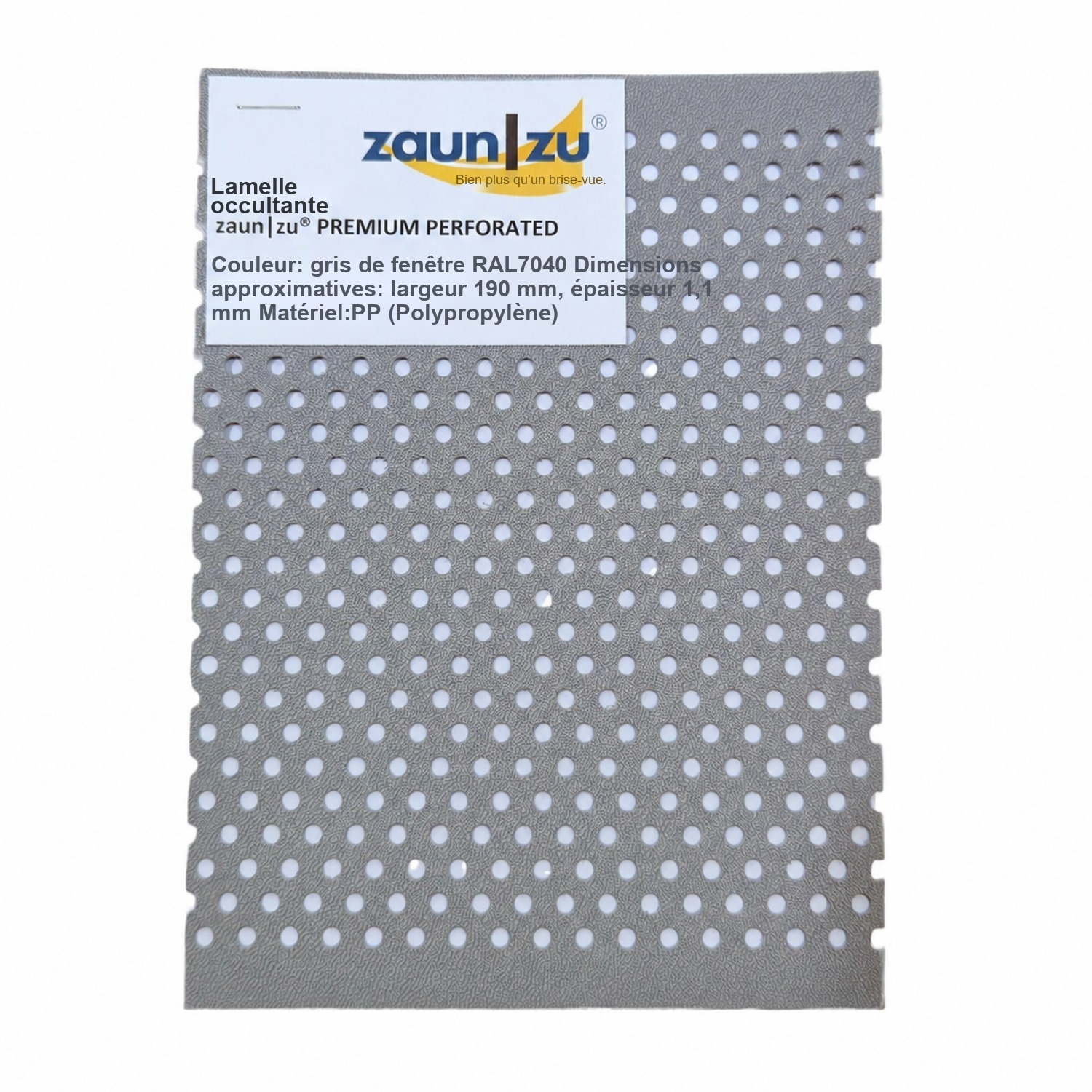 lamelles occultantes zaun|zu® PREMIUM GELOCHT modèle à essayer avant d'acheter – 14,0 cm – Affichage 7