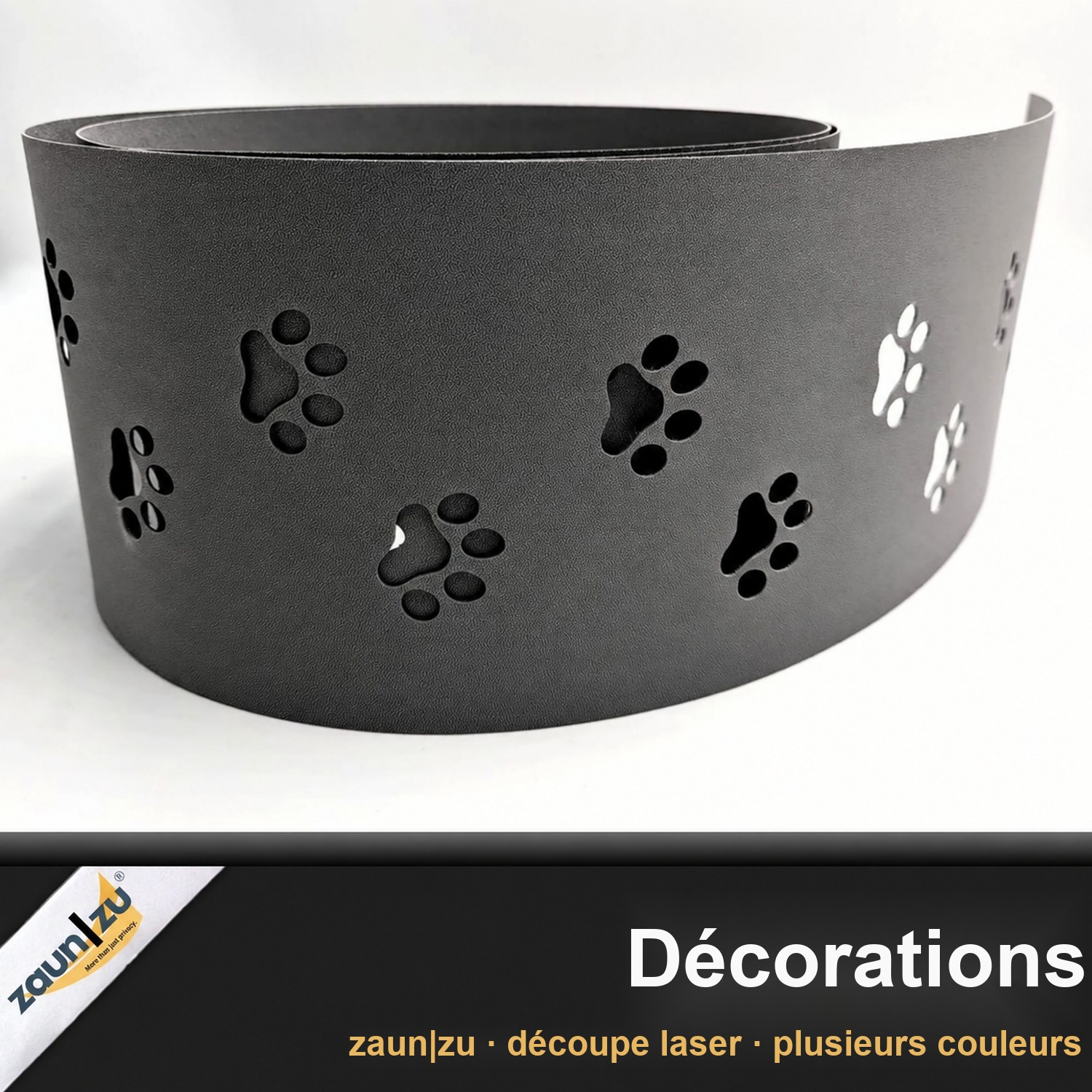 zaun|zu PREMIUM Décoration tapsi: écran de clôture avec motif laser pour clôture à mailles à deux fils – 2,55 m – Affichage 3