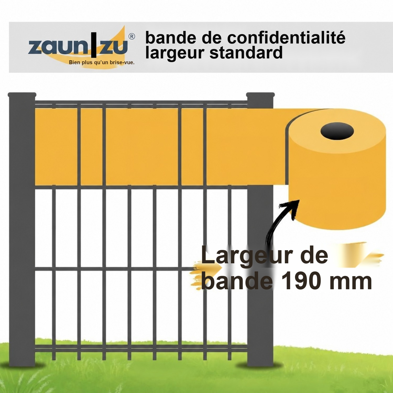 zaun|zu Design Decor Hexagon non tissé: lamelle occultante avec motif laser pour clôture à mailles à deux fils – Affichage 5