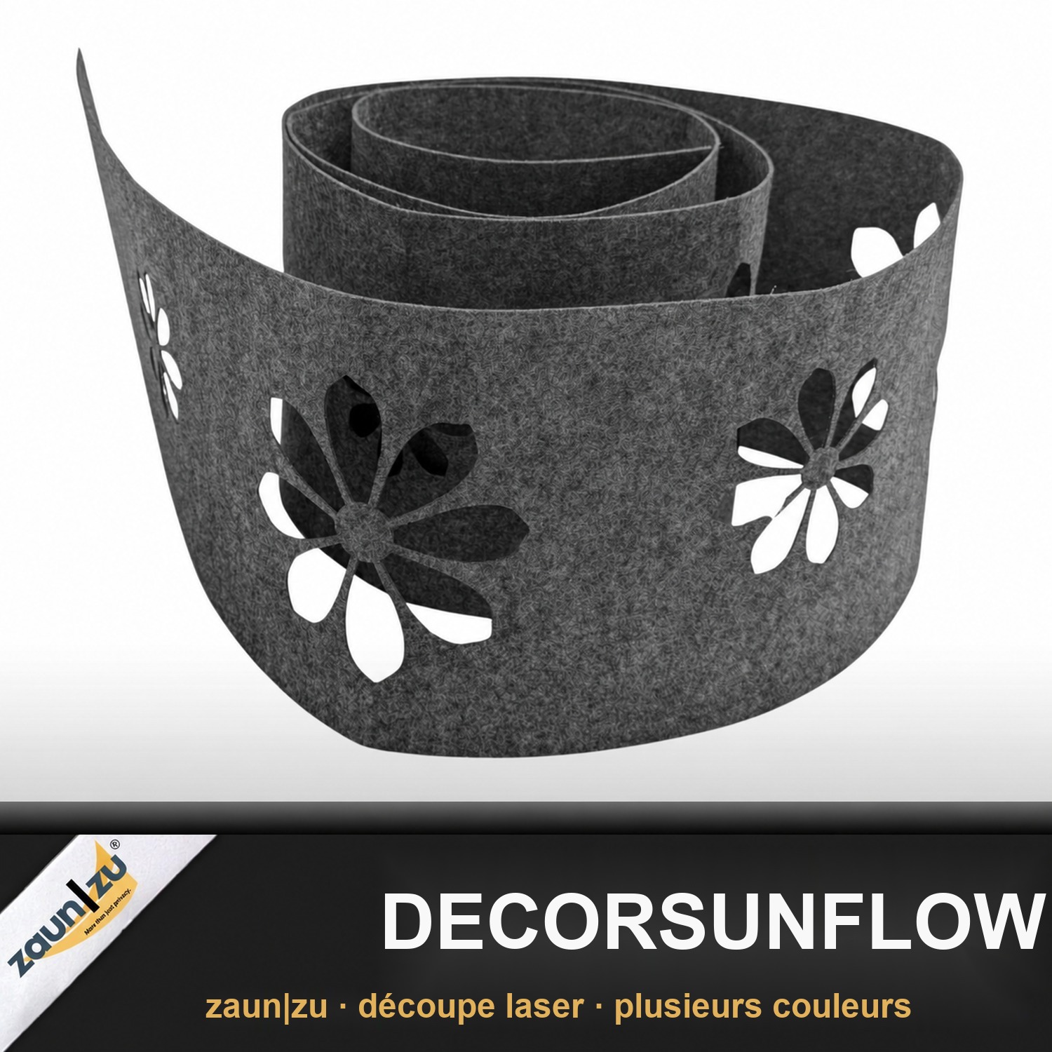 zaun|zu Décor non tissé design tournesol: bande d'intimité avec motif laser pour clôture à mailles à deux fils – Affichage 4