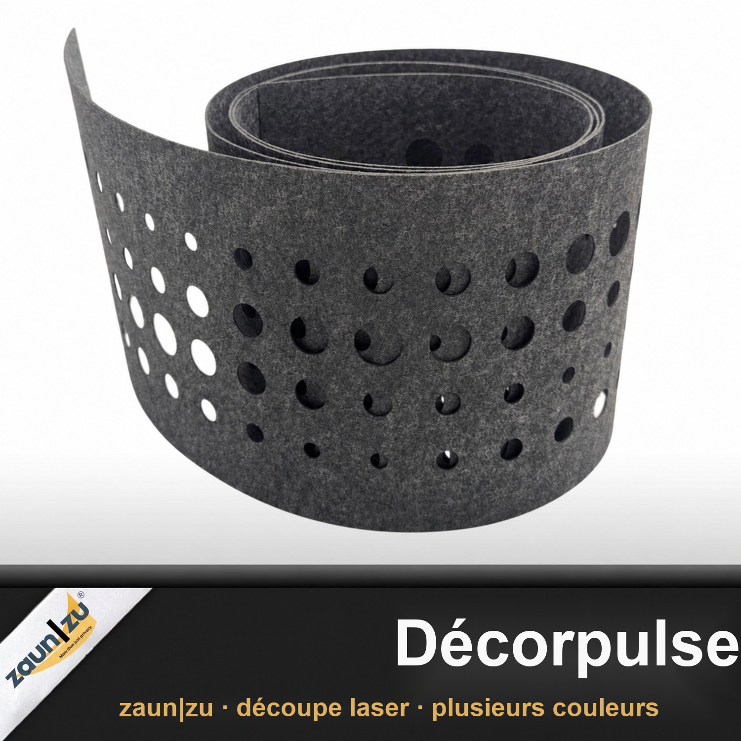 zaun|zu Design non tissé décor Pulse: bande d'intimité avec motif laser pour clôture double bar – Affichage 5