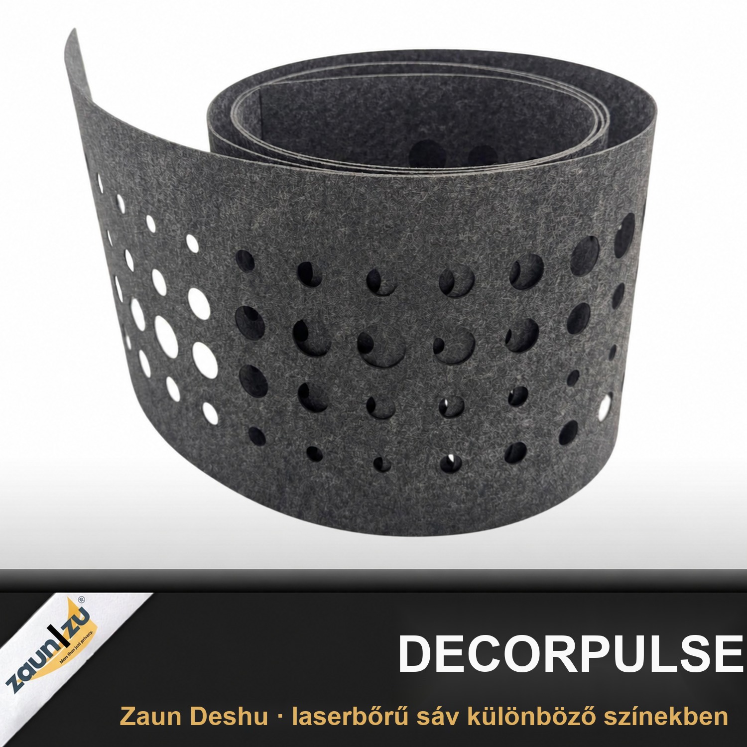 zaun|zu® Design Vlies Dekoráció Pulse: lézerrel mintázott látásvédő szalag kettős rúdú kerítéshez – Nézet 5