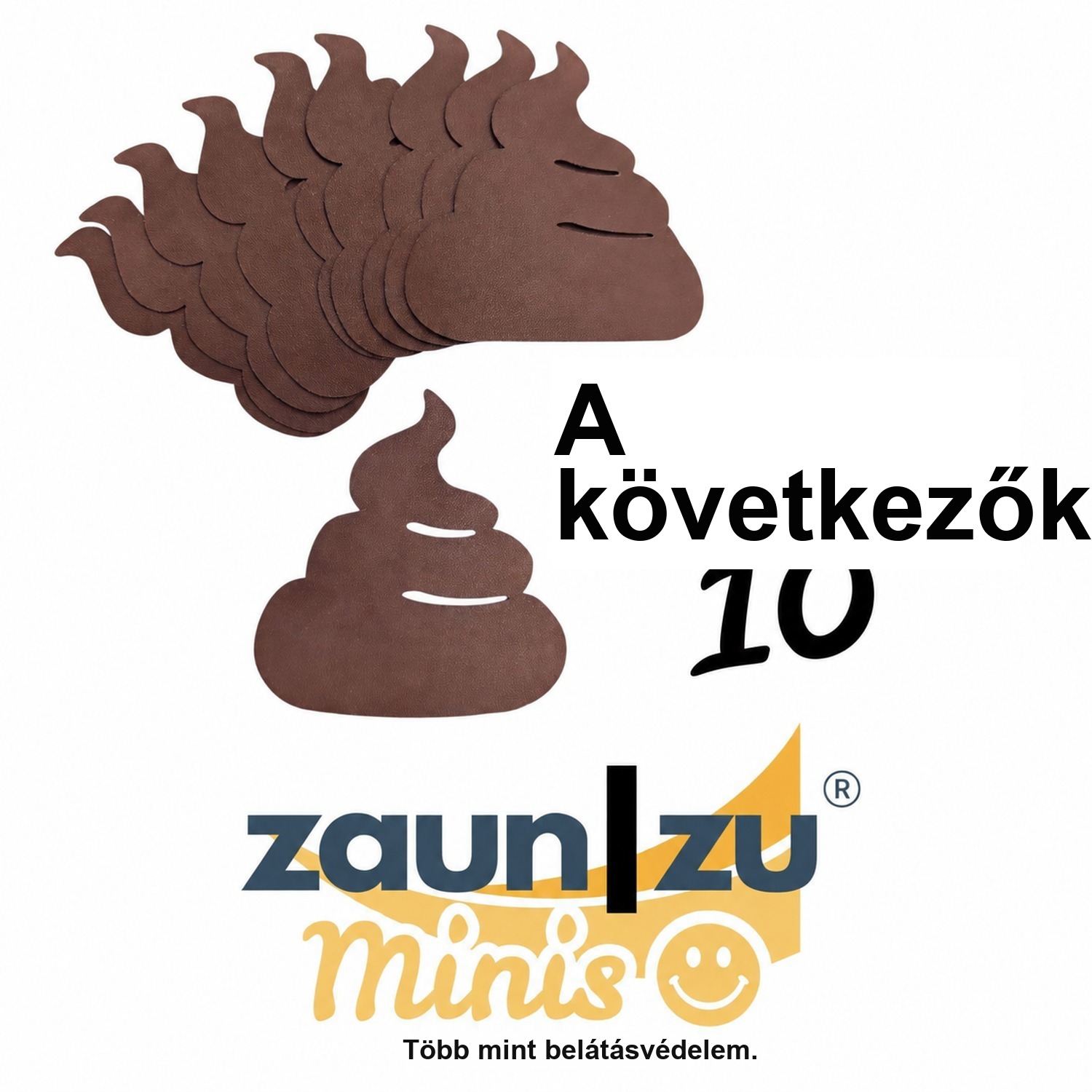zaun|zu® Minis – Kackhaufen 10er csomag díszítőelem dupla rúdsövényekhez – 14 cm – Nézet 2