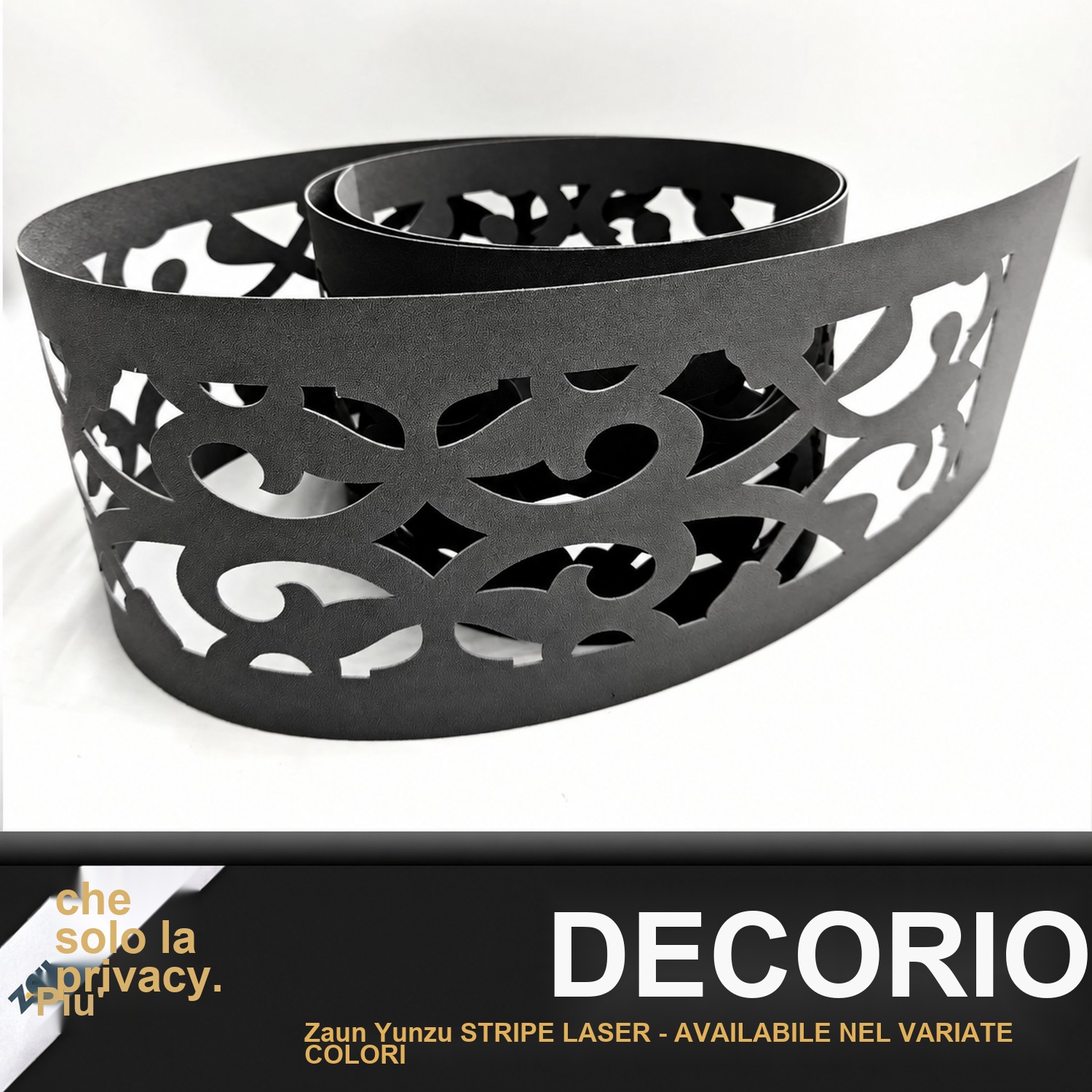 zaun|zu PREMIUM Decor Orient: striscia di recinzione con motivo laser per recinzione in rete a due fili – 2,55 m – Vista 3