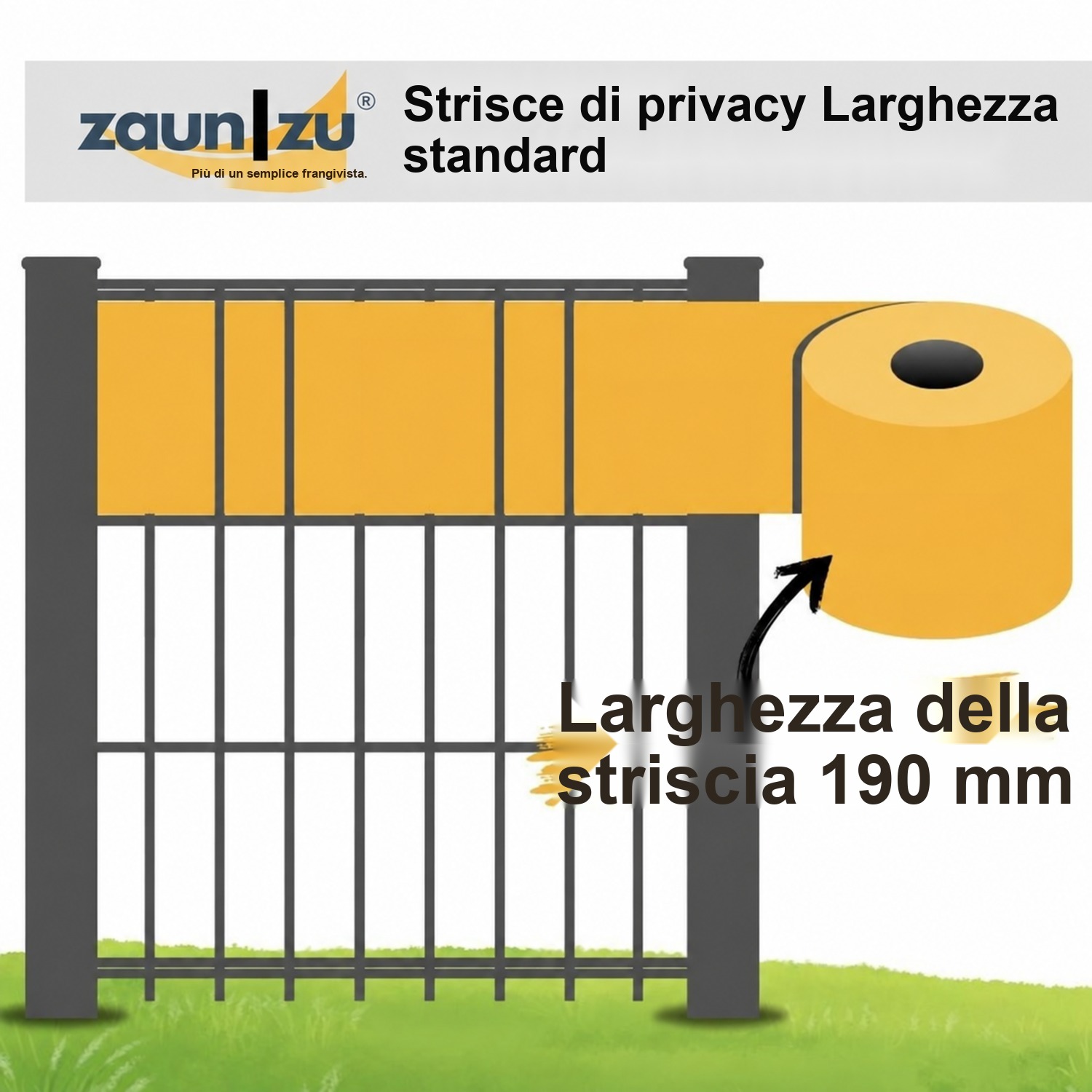 zaun|zu PREMIUM Strisce di sfondo per decorazioni laser e lettering – 2,55 m – Vista 2