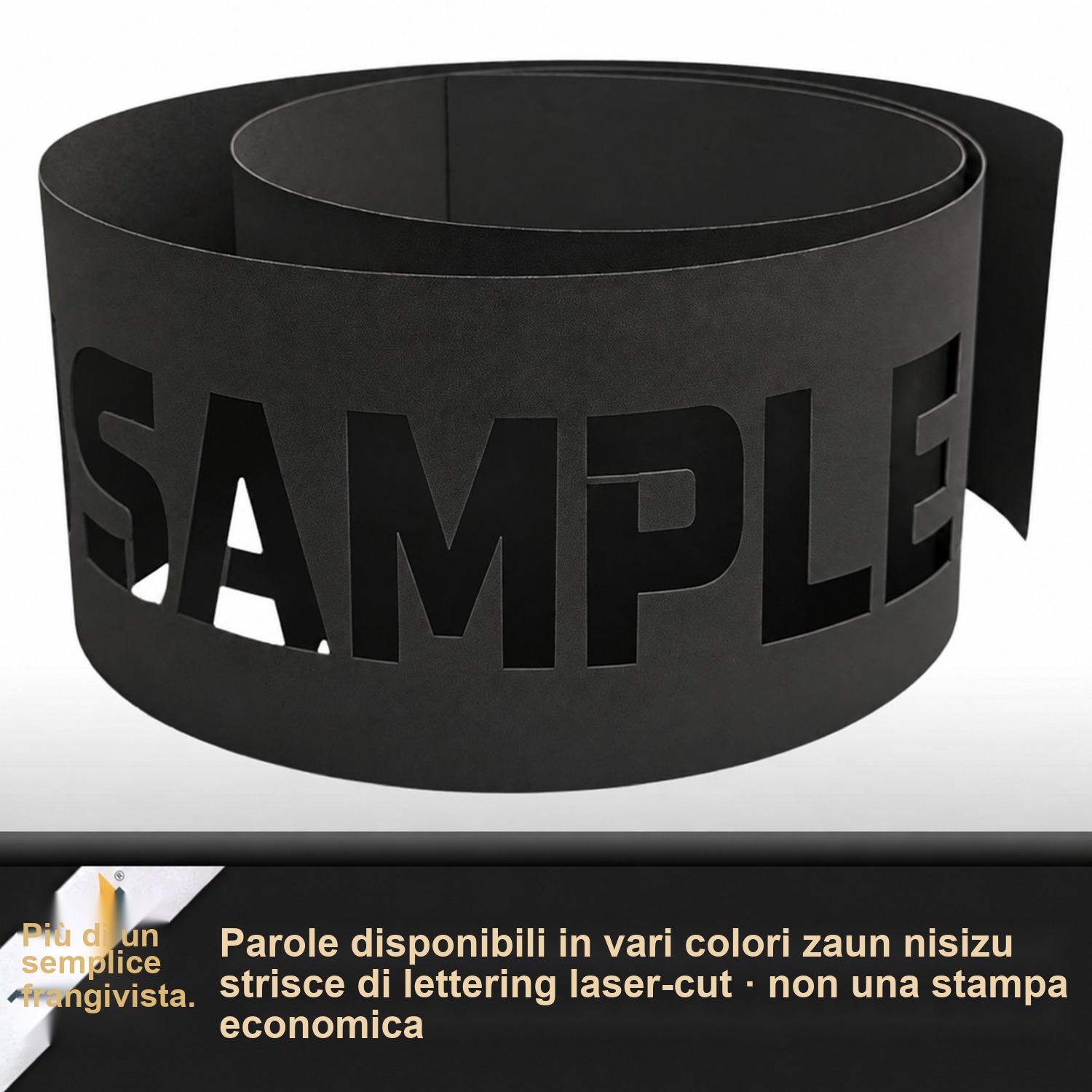 strisce schermatura frangivista con scritte laser-cut per i siti di costruzione – marcatura recinzione e iscrizione – Vista 2