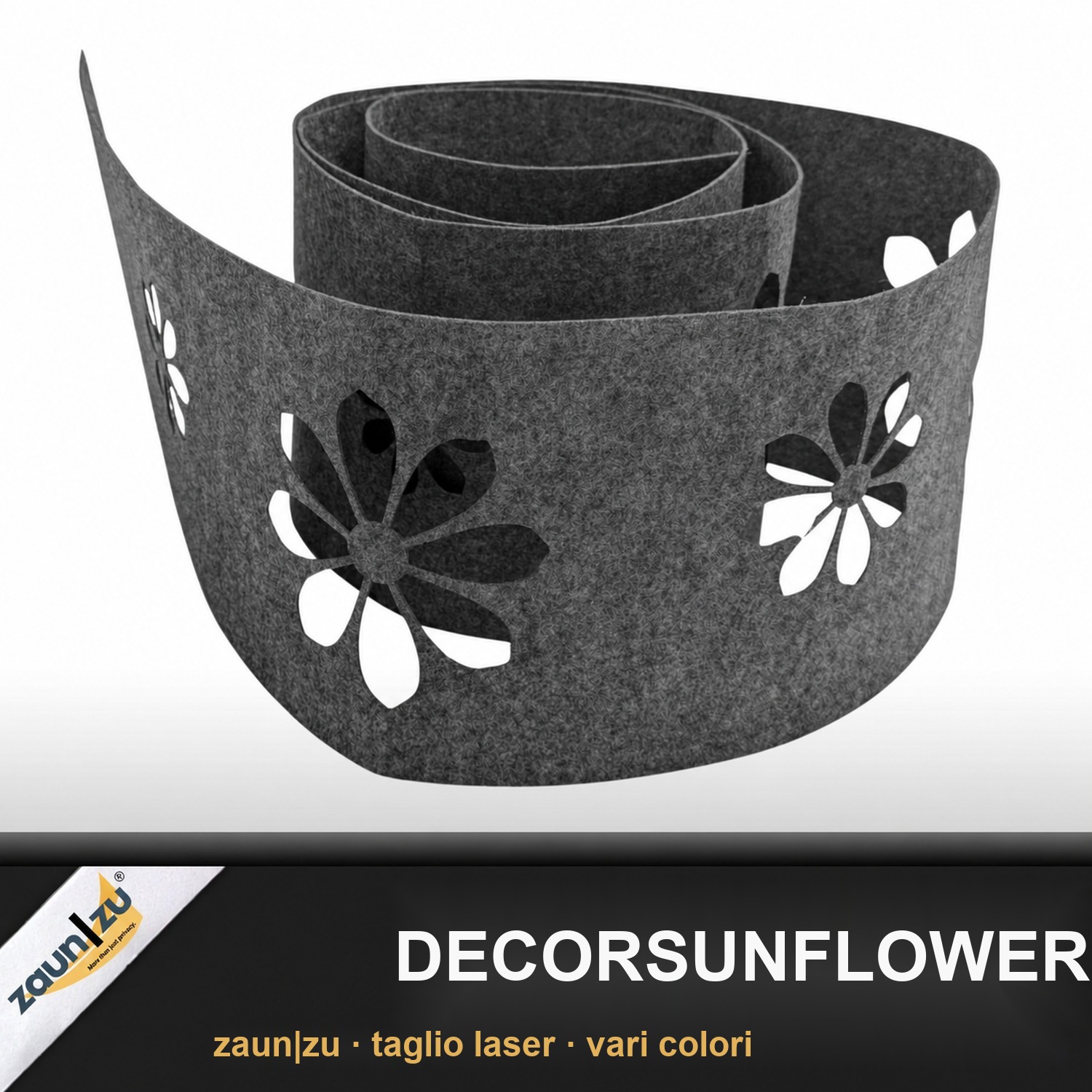 zaun|zu Design non tessuto decorazione girasole: striscia di frangivista con motivo laser per recinzione in rete a due fili – Vista 4