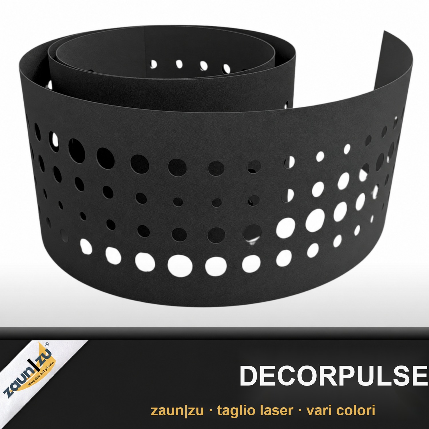 zaun|zu PREMIUM Decor Pulse: strisce frangivista con motivo laser per recinzioni a pannelli a doppio filo – 2,55 m – Vista 5