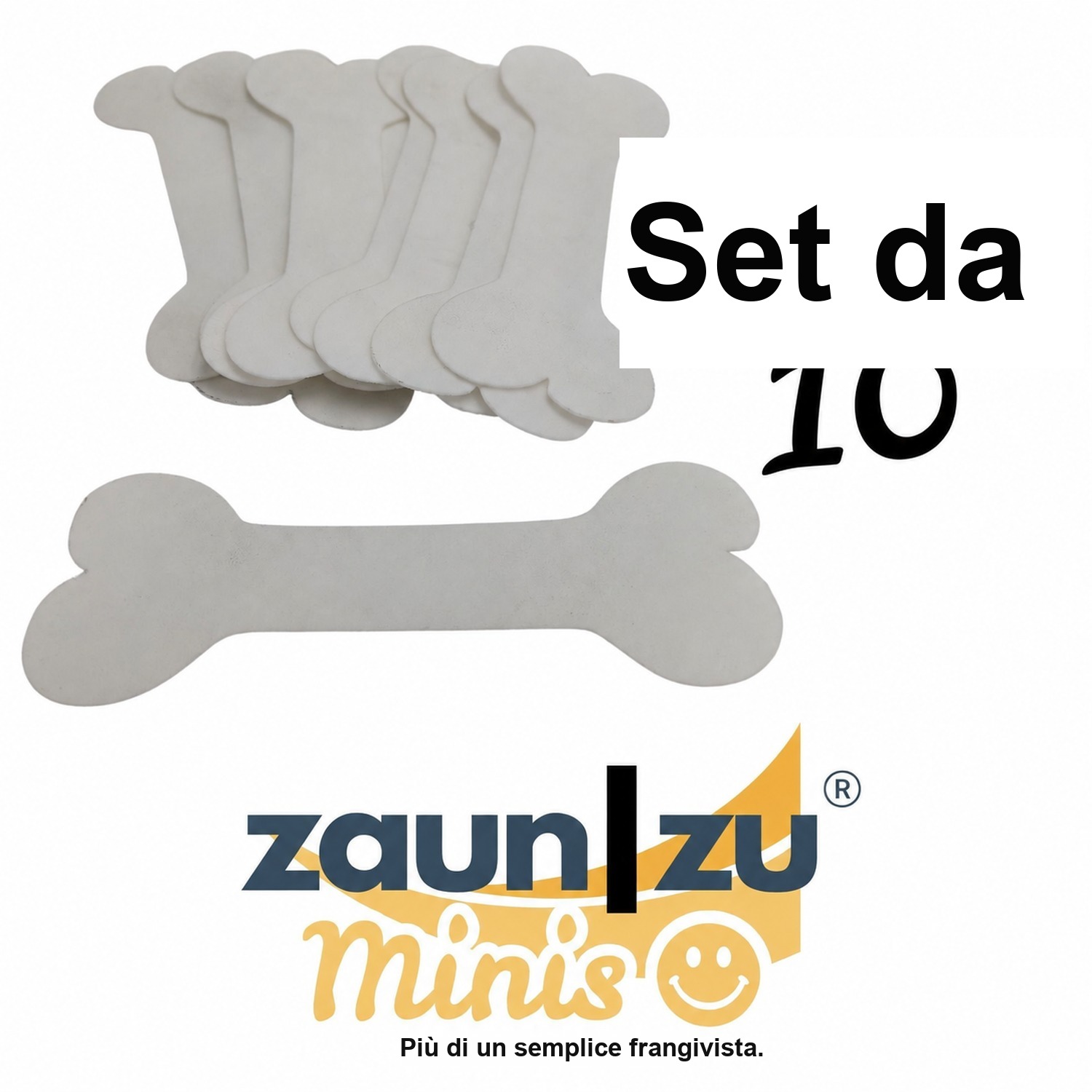 zaun|zu Minis - Cane ossa 10 pack deco elemento per recinzioni in rete a due fili – 14 cm – Vista 2