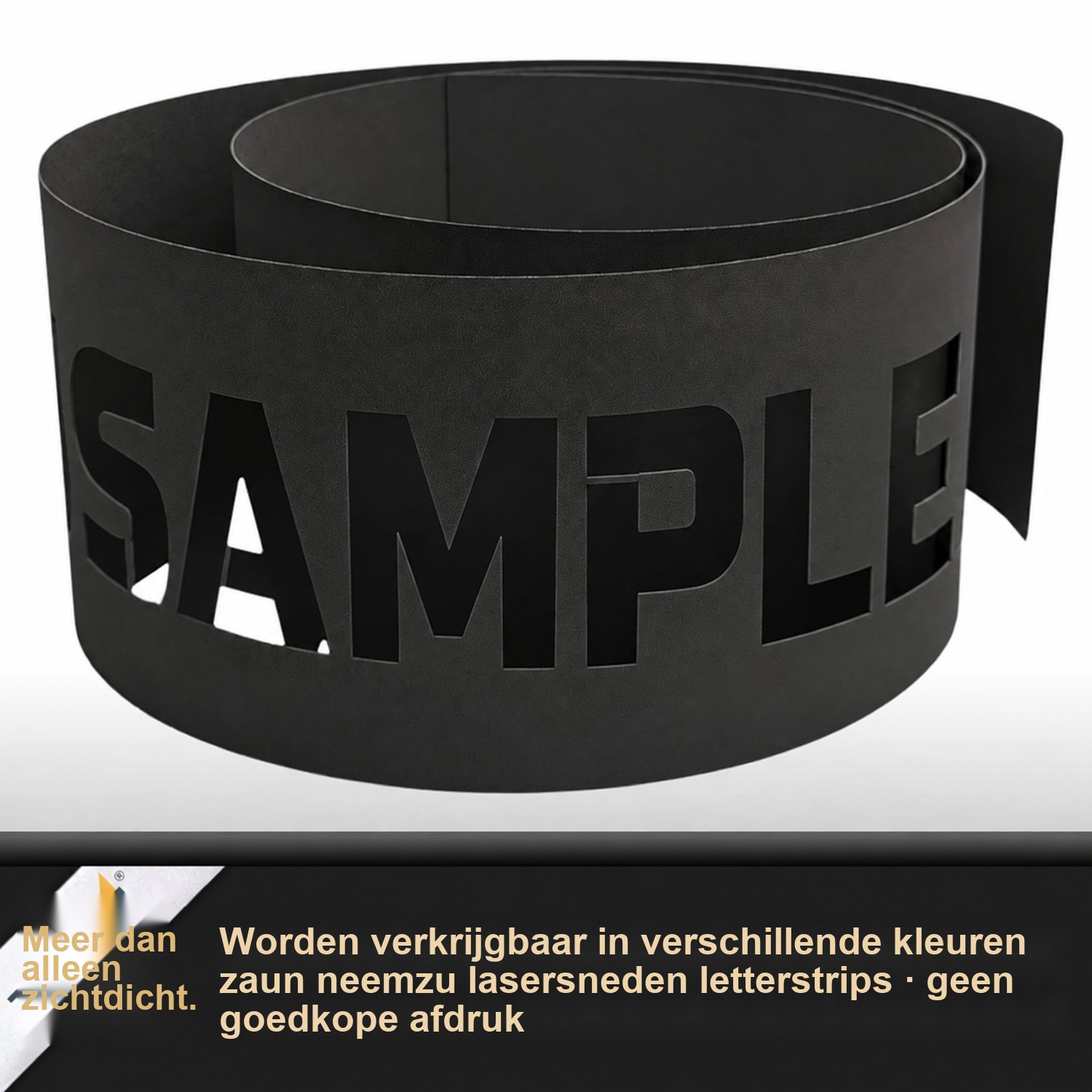 zichtstroken met laser-cut letters woordgroep: CLUBS - Verschillende termen om uit te kiezen – Beeld 4