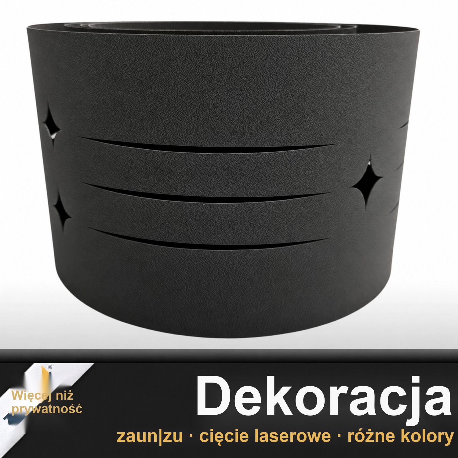 zaun|zu PREMIUM Dekor Starline: taśma ze wzorem laserowym do ogrodzenia panelowego 2D – 2,55 m – Widok 2