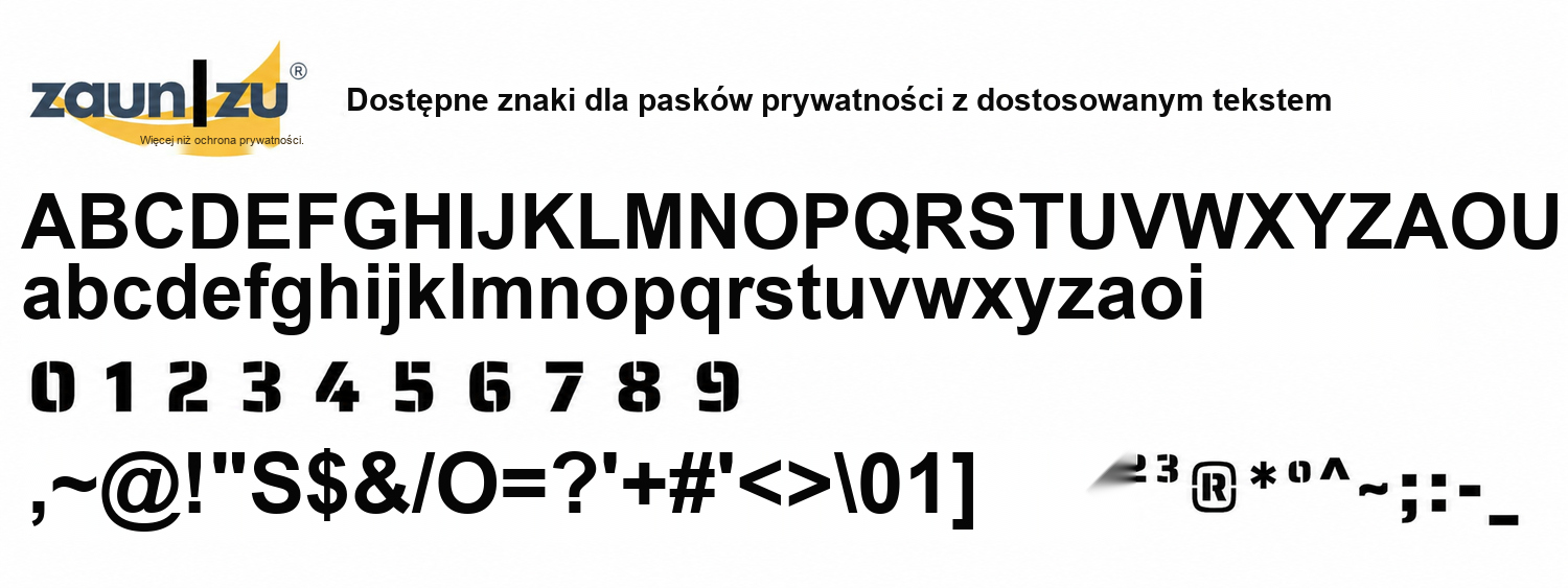 Taśma ogrodzeniowa z napisem laserowym – TEKST NA ŻYCZENIE – Widok 2