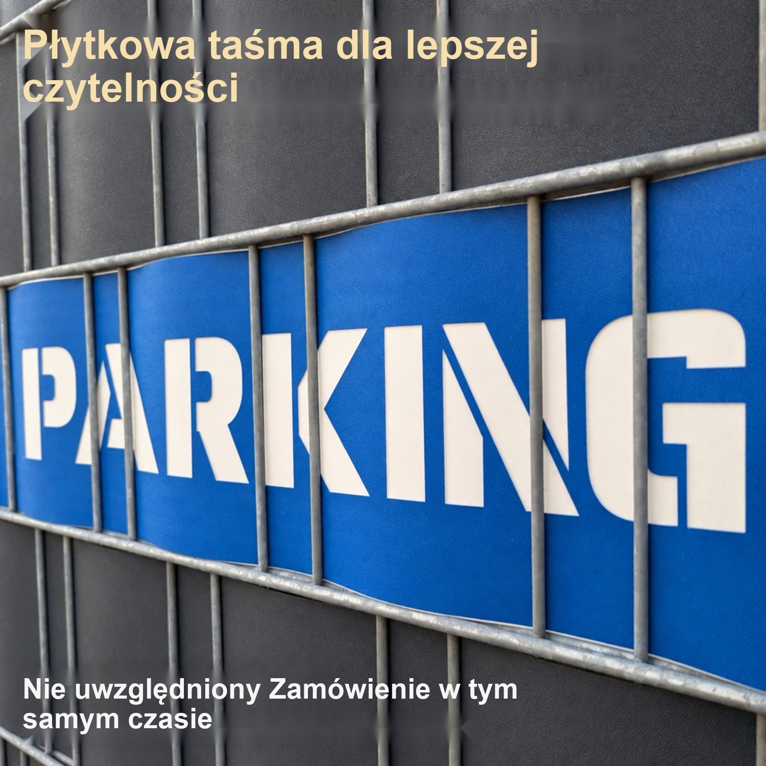 Taśma ogrodzeniowa z napisem laserowym – KEMPING – różne napisy do wyboru – Widok 2