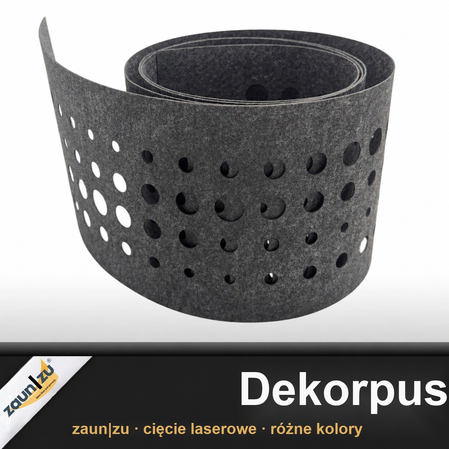 zaun|zu Design Vlies Dekor Pulse: taśma ogrodzeniowa ze wzorem laserowym do ogrodzenia panelowego 2D – Widok 5