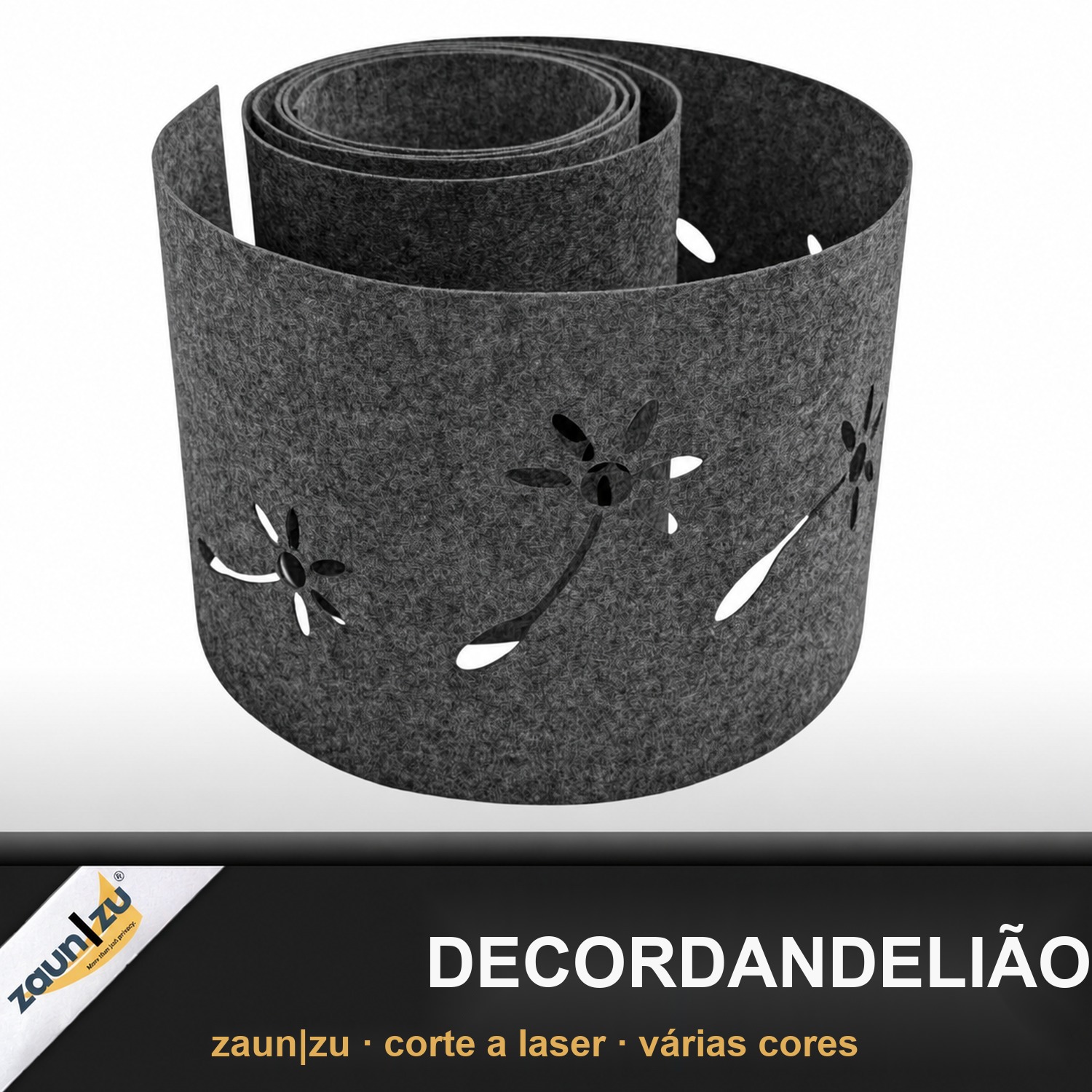 zaun|zu Design decoração não tecido Pusteblume: tira de privacidade com padrão laser para cerca de malha de fio duplo – Ver 2