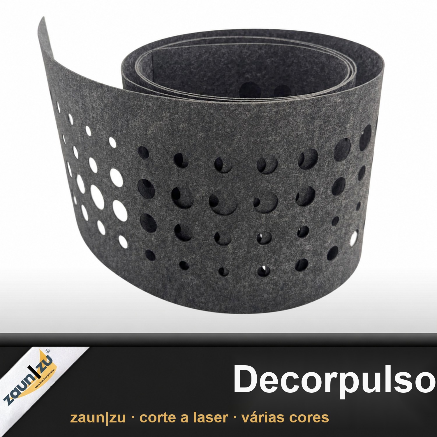 zaun|zu Design decoração falso Pulso: tira de privacidade com padrão laser para cerca de barra dupla – Ver 5