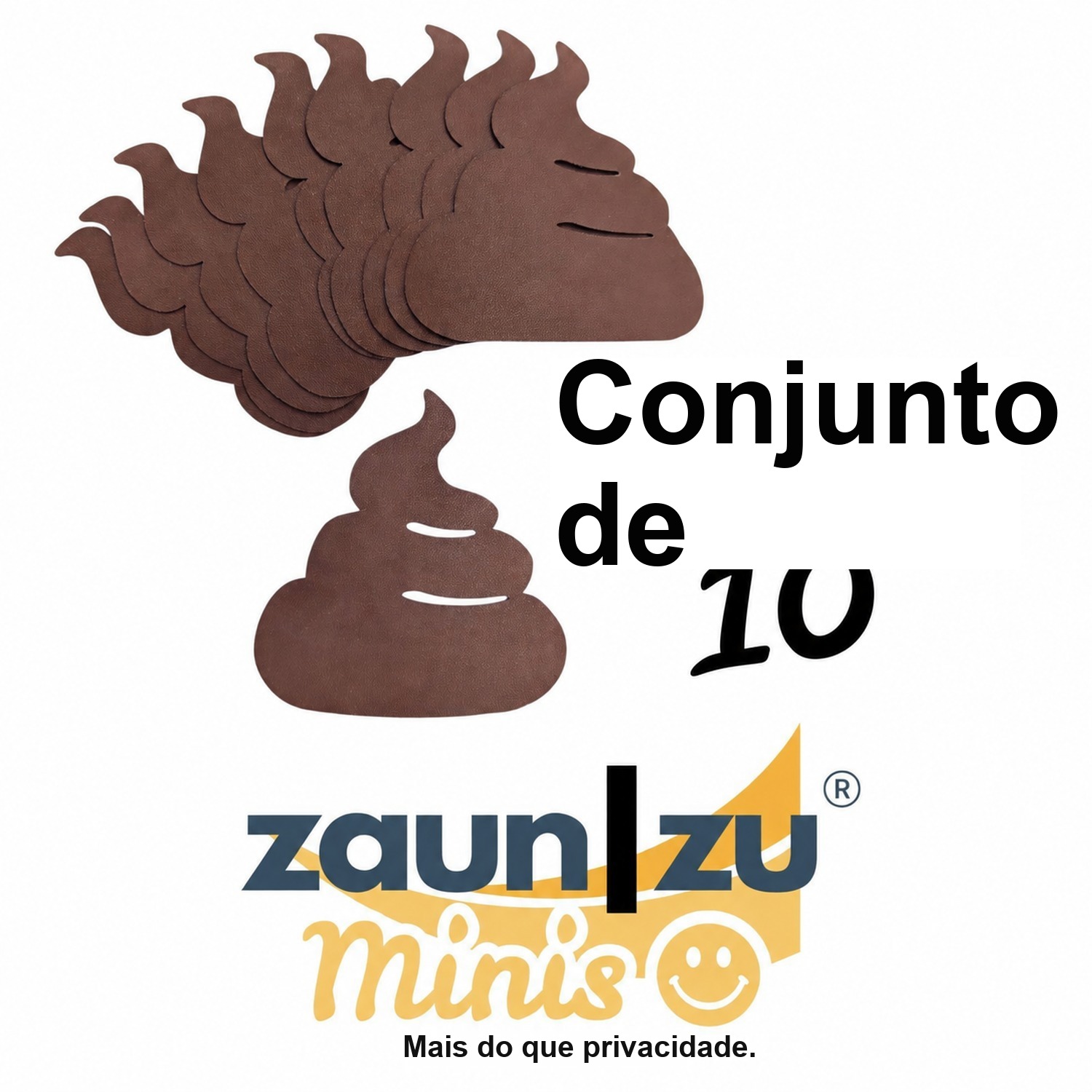 zaun|zu Minis - Pilha de 10 embalagem elemento decorativo para cercas de malha de fio duplo – 14 cm, Castanho (was sonst?) – Ver 2